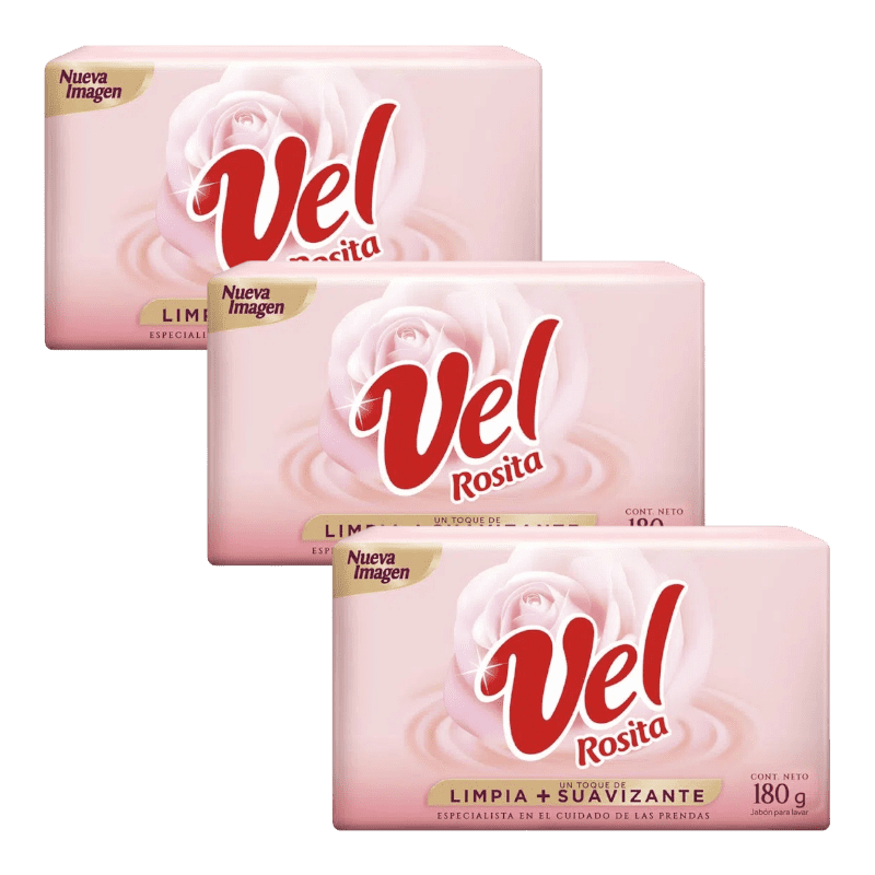 Vel Rosita Laundry Bar Soap Stain Remover for Hand and Machine Wash (3-Pack, 19 oz Total) 9usf8