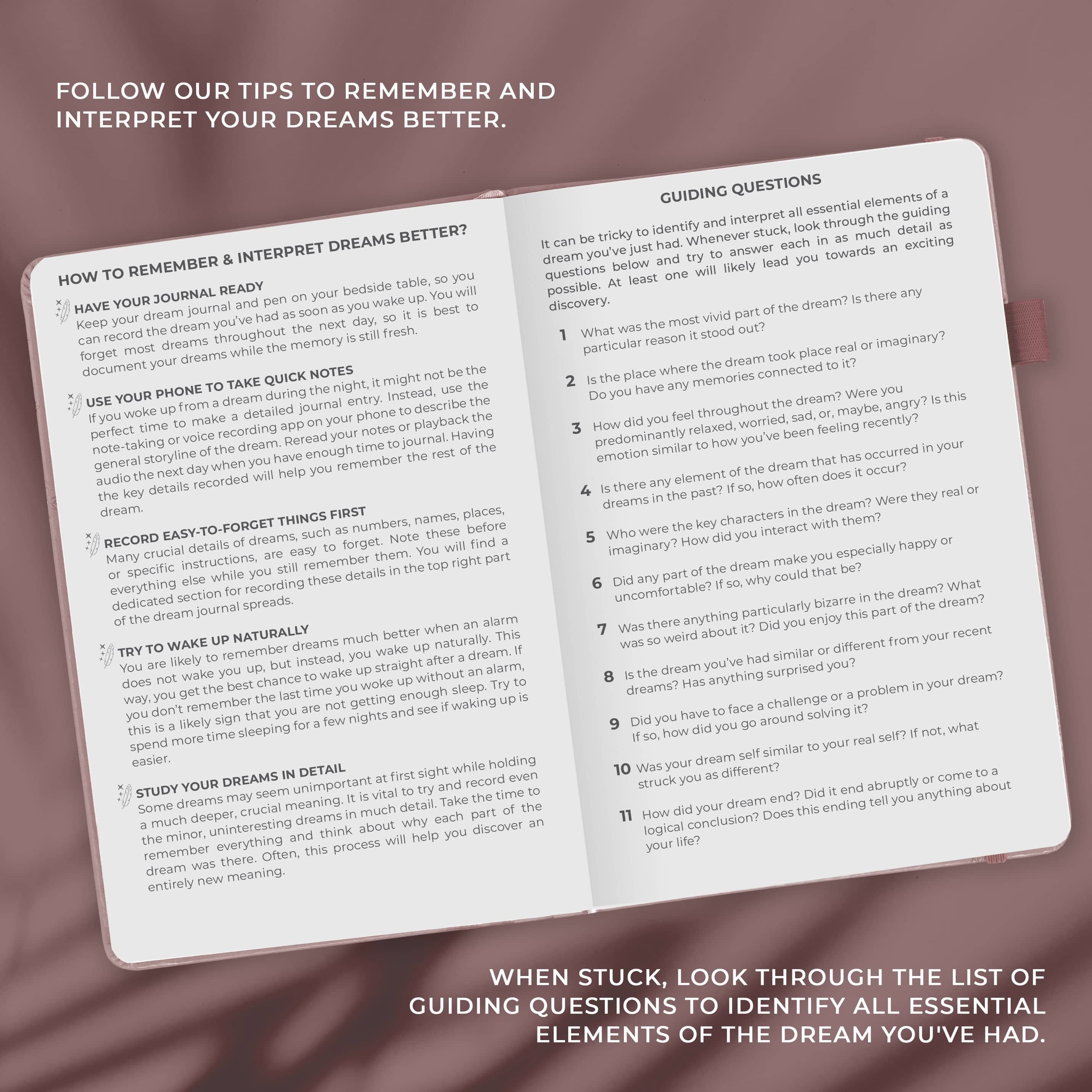 Clever Fox Dream Journal with Guided Prompts and Sleep Tracker (Gold, 5.8 in x 8.3 in) z40cz