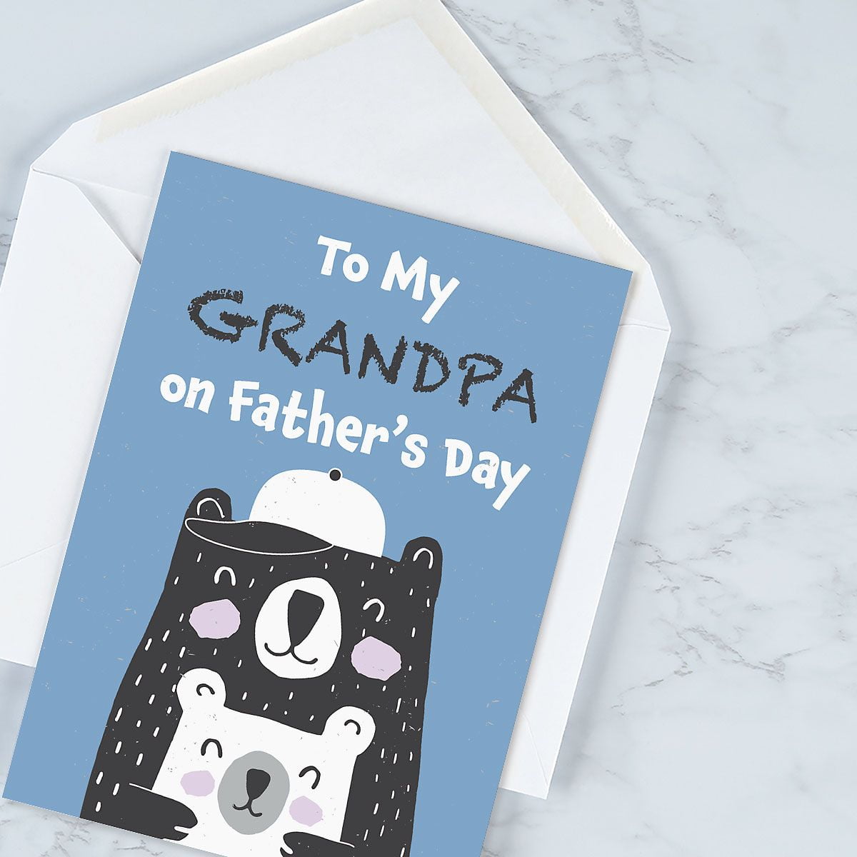 Current Father’s Day Greeting Card for Dad and Grandfather (White, 5 in x 7 in) d3jk3