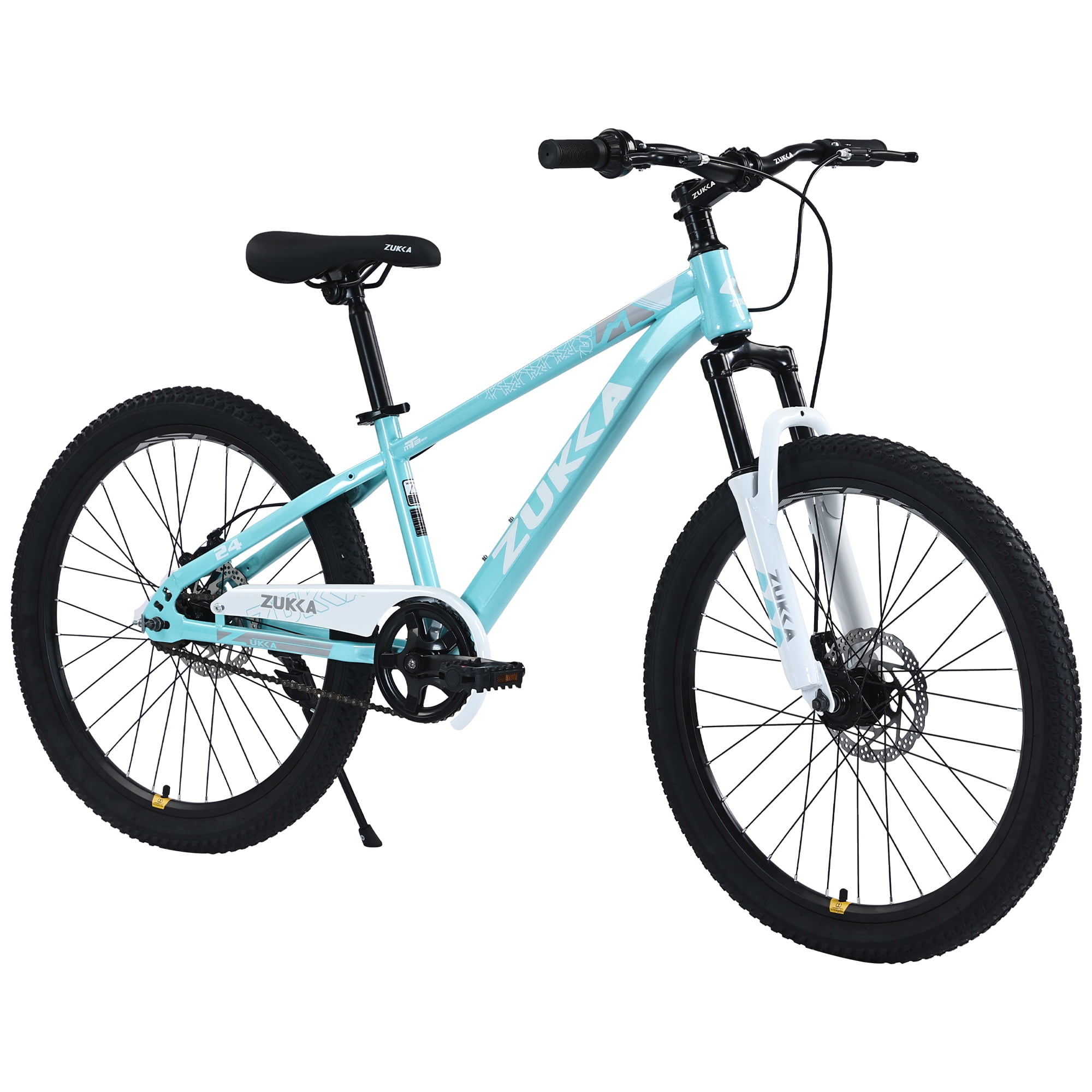 SHINPT Mountain Bike for Kids, All-Terrain Suspension Bicycle with Adjustable Saddle and Handlebar (Blue, 24 in) gd2wt