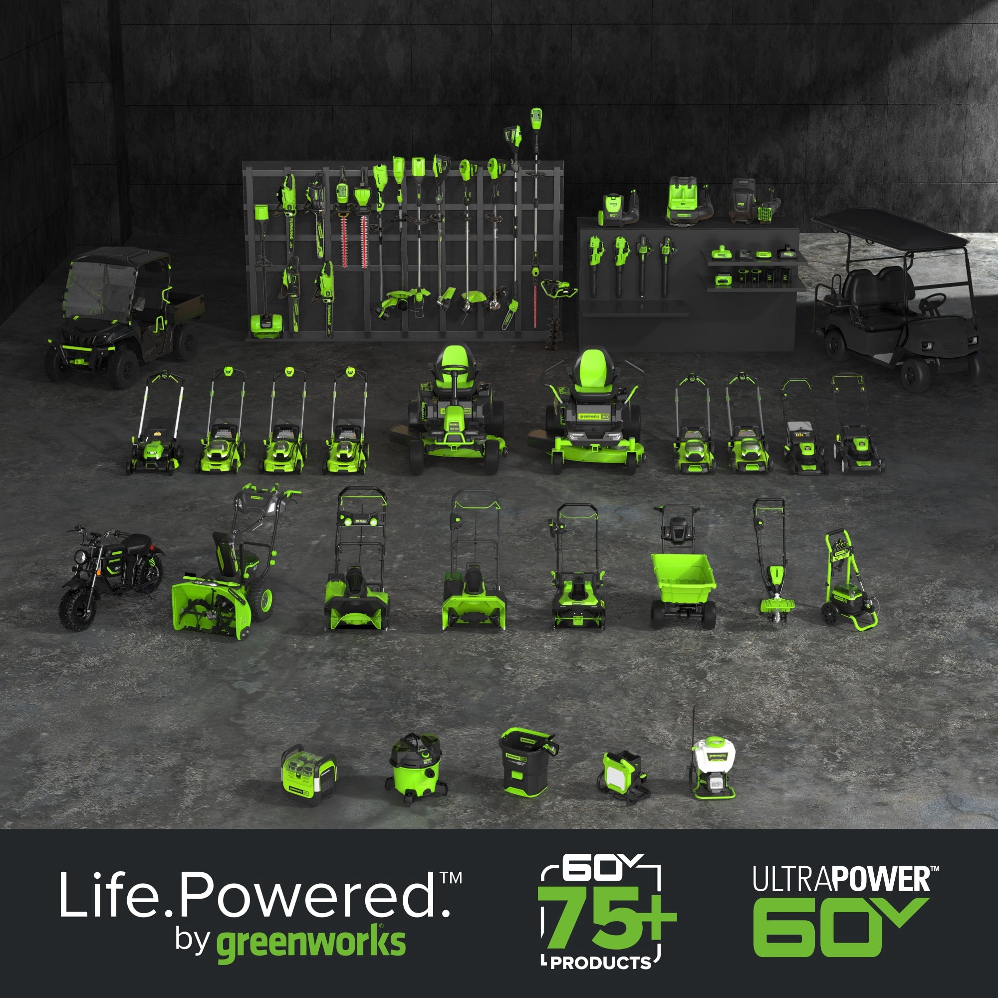 Greenworks 60V 17 in Cordless Push Lawn Mower with 4.0Ah Battery and Charger (Green, 17 in) 92kca