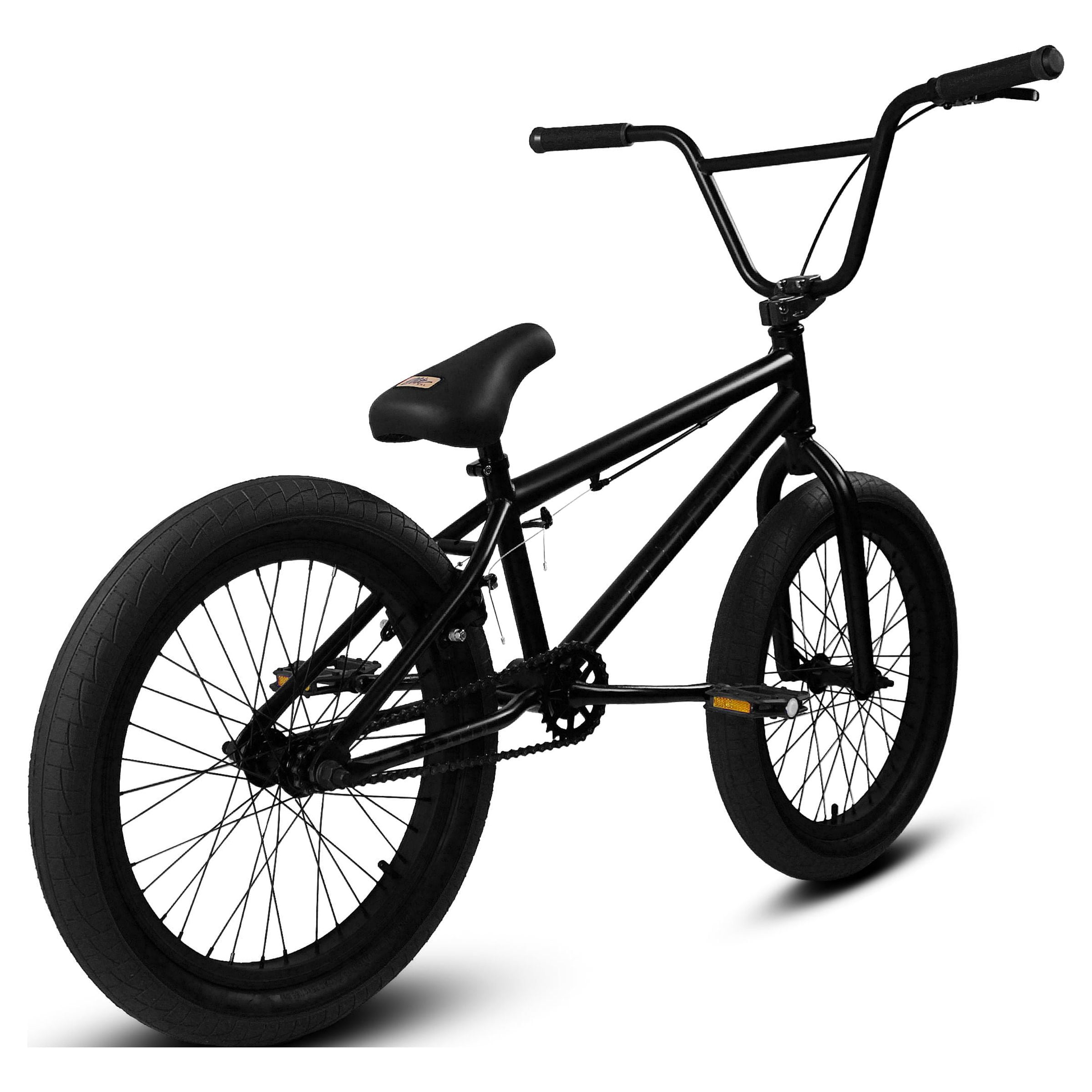 Elite BMX Freestyle Bicycle Durable Steel Frame (Stealth Black, 20 in) cbk65
