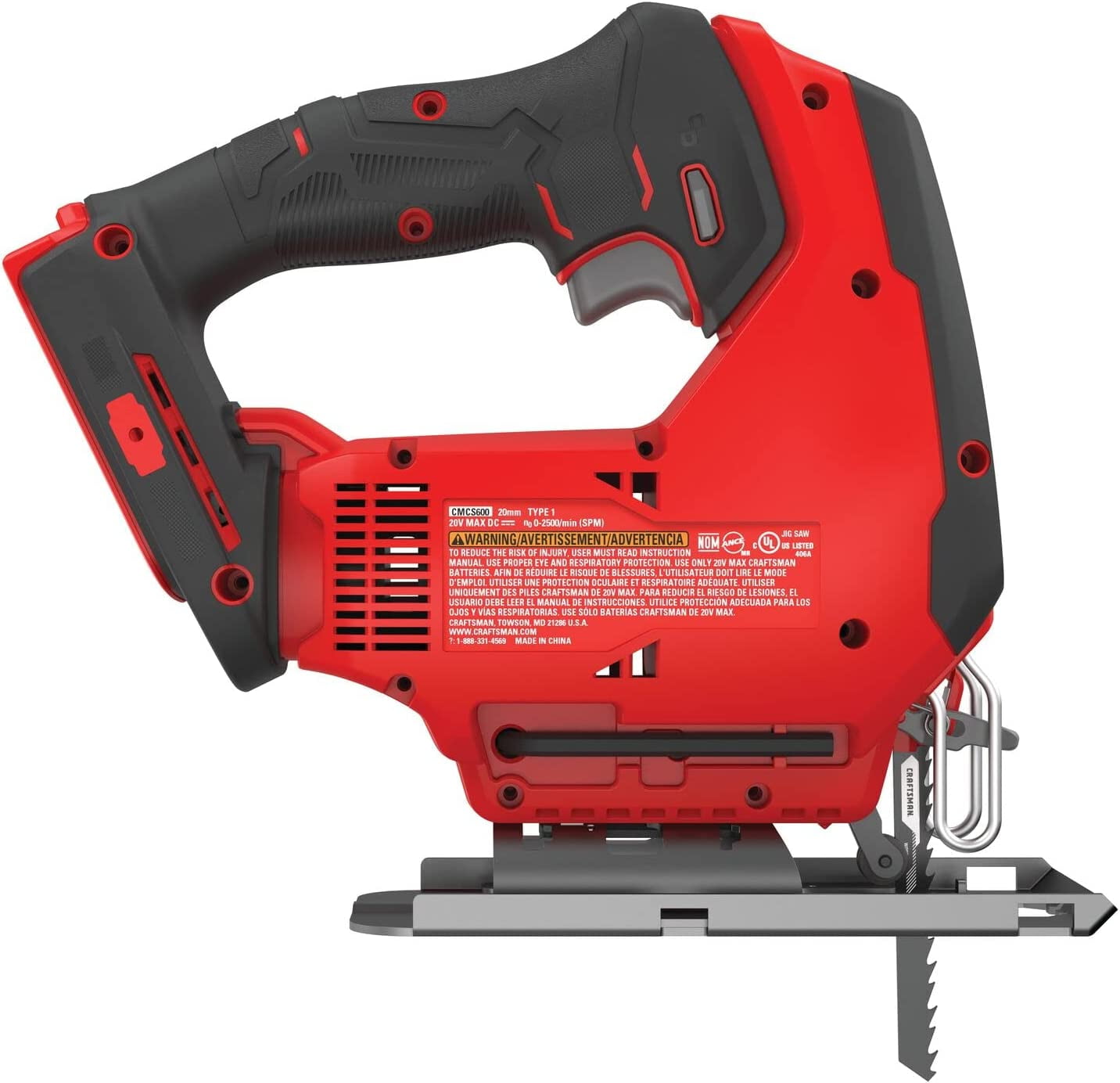 JSTCL V20 Cordless Jig Saw Tool Only (Variable Speed, 0-2500 SPM) anwfc