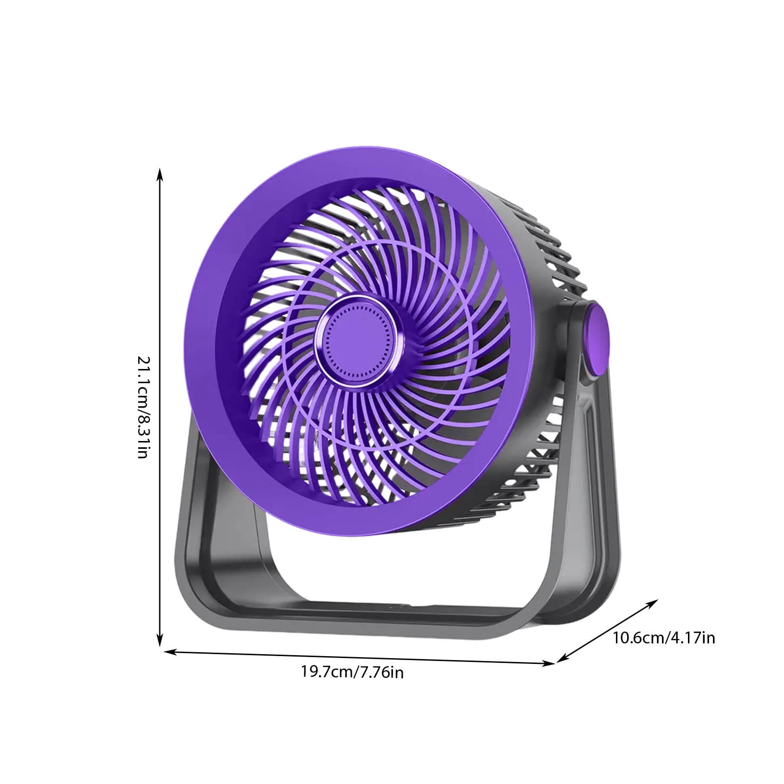 Bfogop Portable Desk Fan with LED Night Light and 3-Speed Adjustable Airflow (White, 7 in) 62l4e