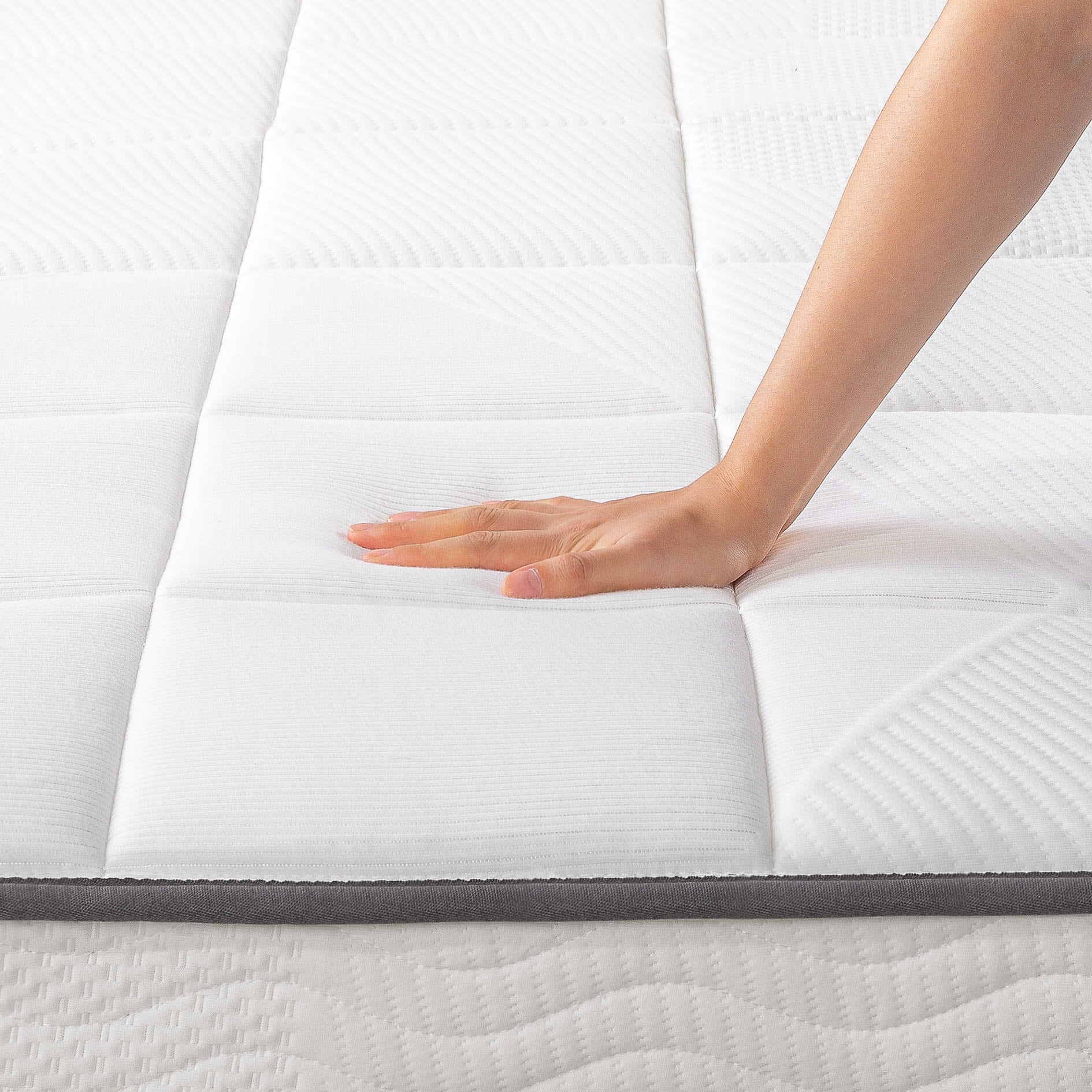 Mellow Classic Bonnell Spring Mattress with Comfort Foam Top (White, King, 6 in) 6zg05