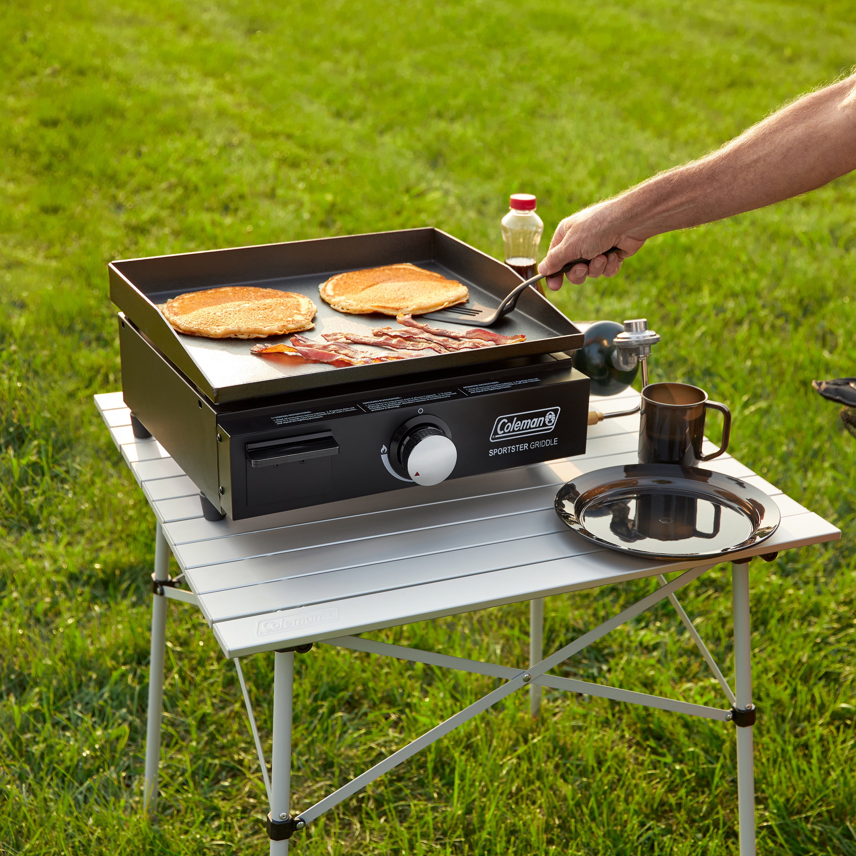 Coleman Sportster Tabletop Griddle, Portable Outdoor Camping Grill (Black, 17 in) 8r6yf