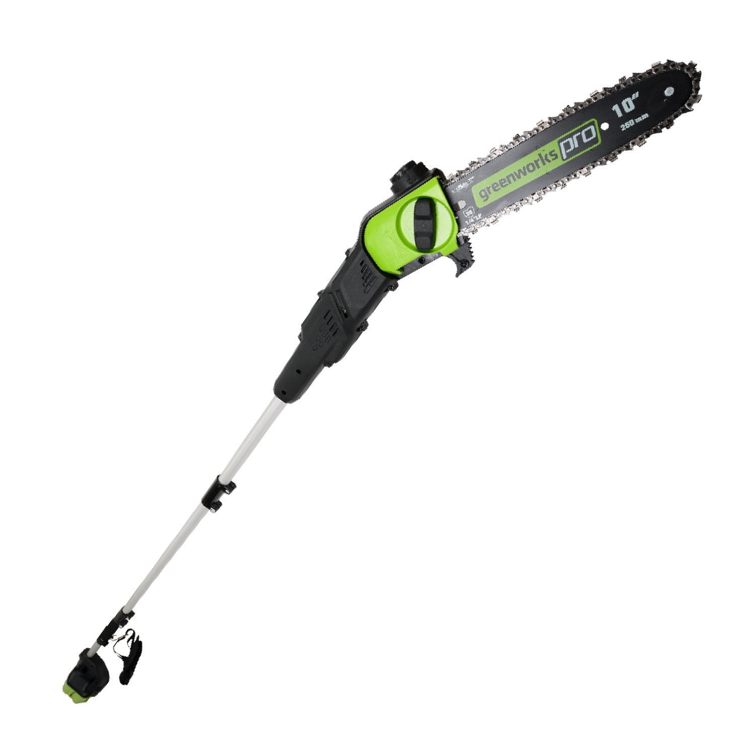Greenworks 80V Cordless Pole Saw with 10 in Bar, Automatic Oiler, and 14 ft Reach (Green) 8tiu2