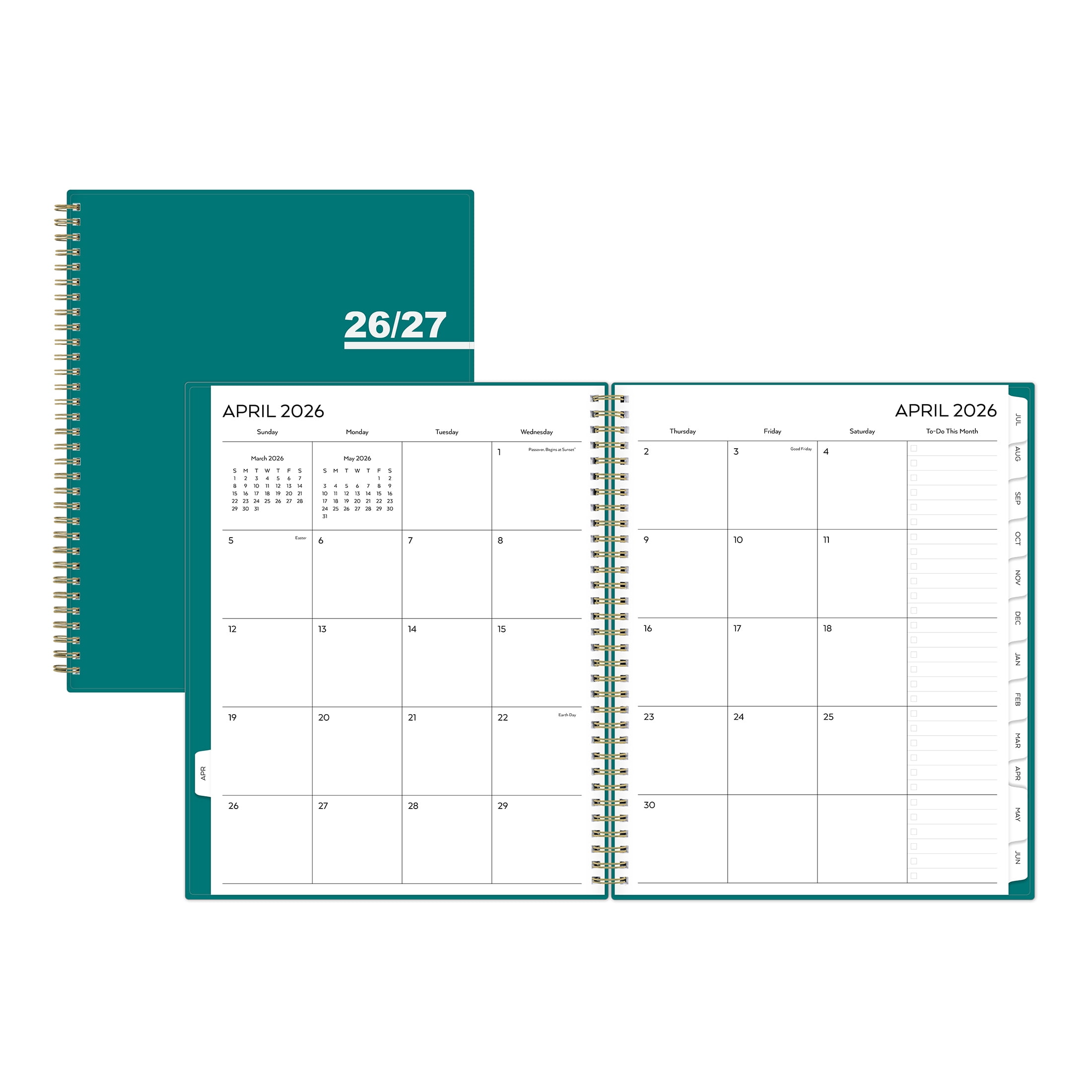 Pen+Gear 15-Month Academic Planner, Monthly and Weekly Layout, Professional Organizer (Teal, 8.5 in x 11 in) xyqgg