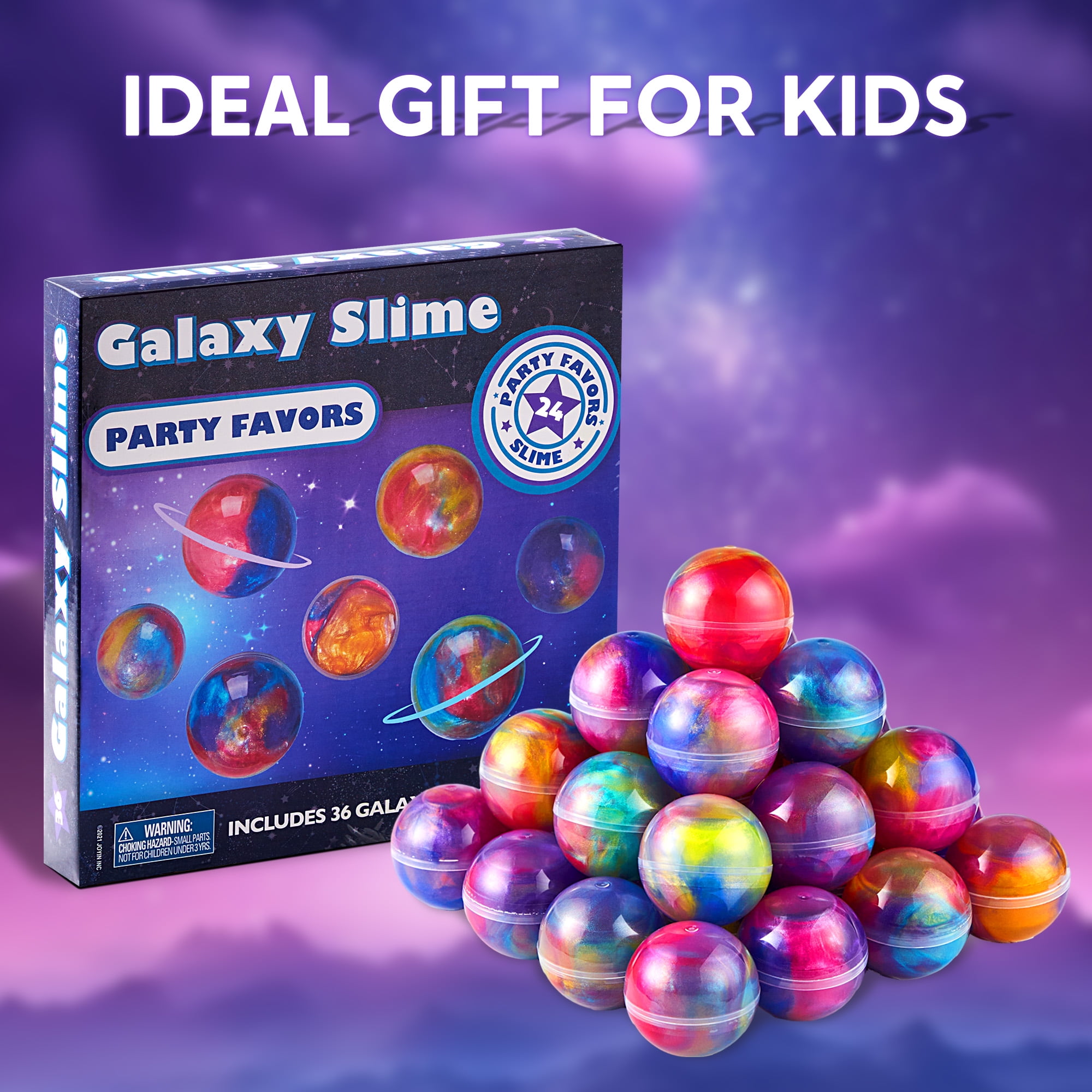 Joyfy Galaxy Slime Balls Sensory Activity Set (Multicolor, 24 Pieces) 7n5t4
