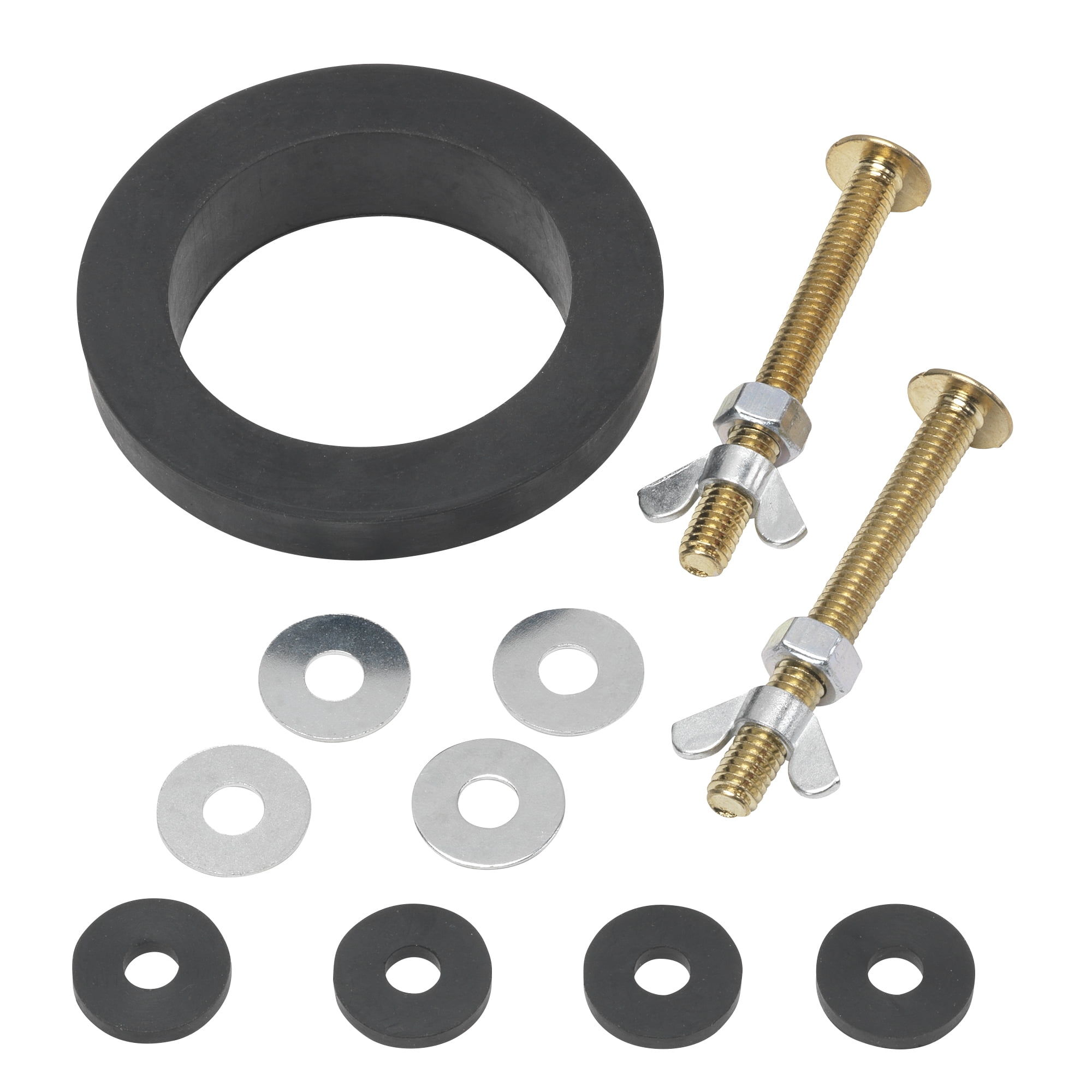 PlumbCraft Toilet Tank to Bowl Gasket Repair Kit (Universal Fit, 1 Set) fgujr