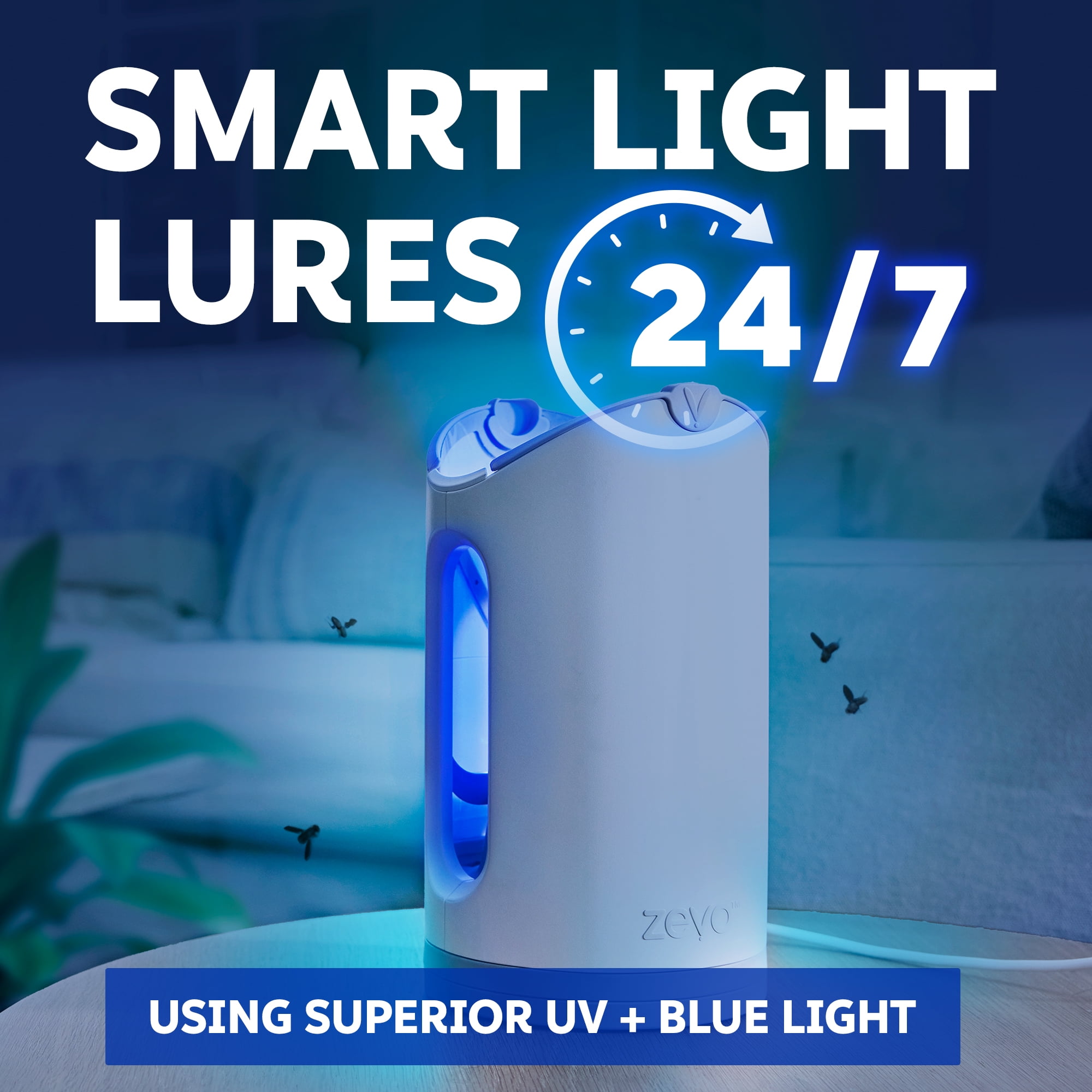 Zevo Max Indoor Flying Insect Trap (UV Light Attractant, 1 Device & 2 Cartridges) 9c2f7