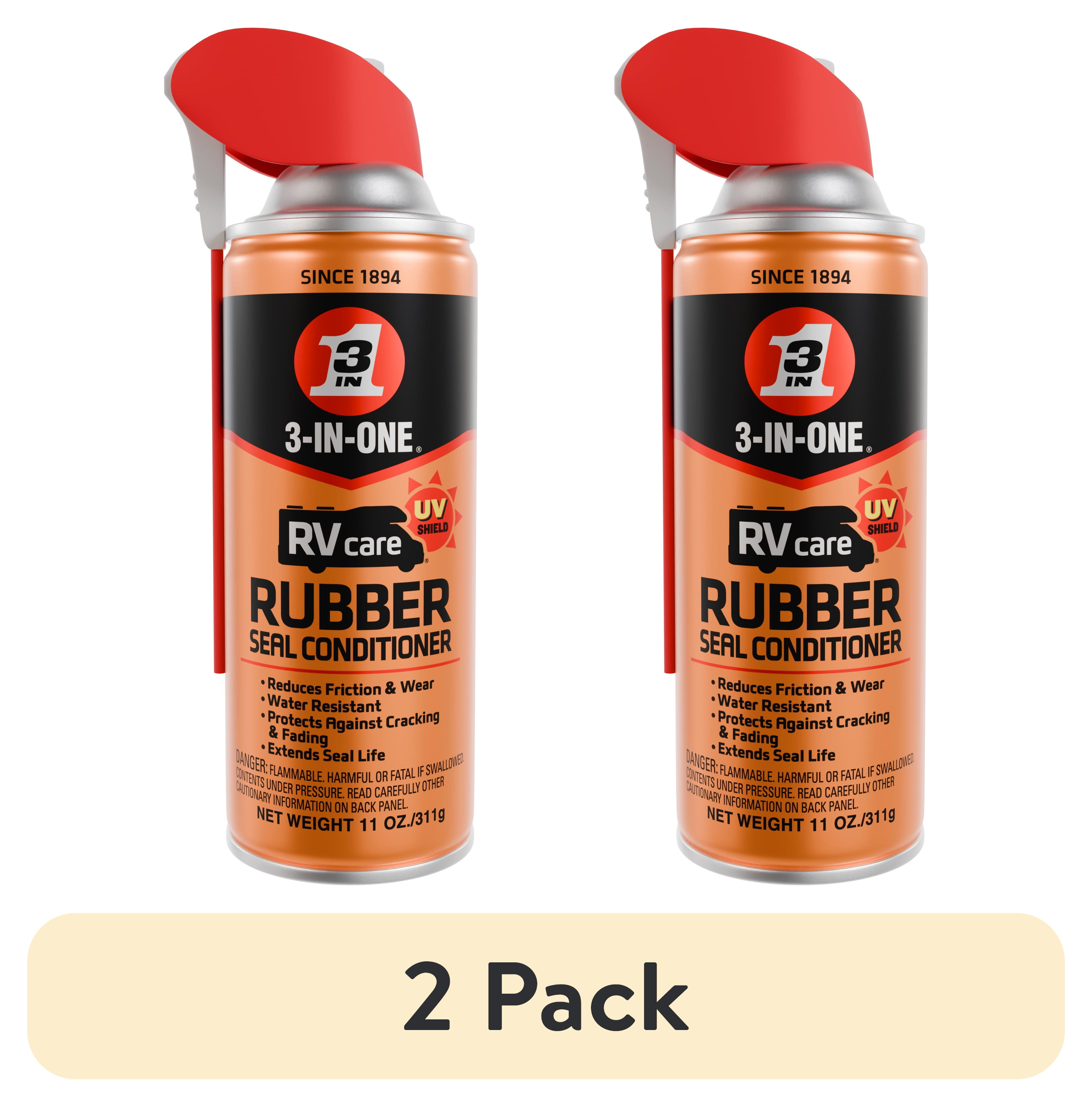 3-IN-ONE RV Care Rubber Seal Conditioner, Water Resistant Protectant Spray (2 Pack, 11 oz) 5u7qo