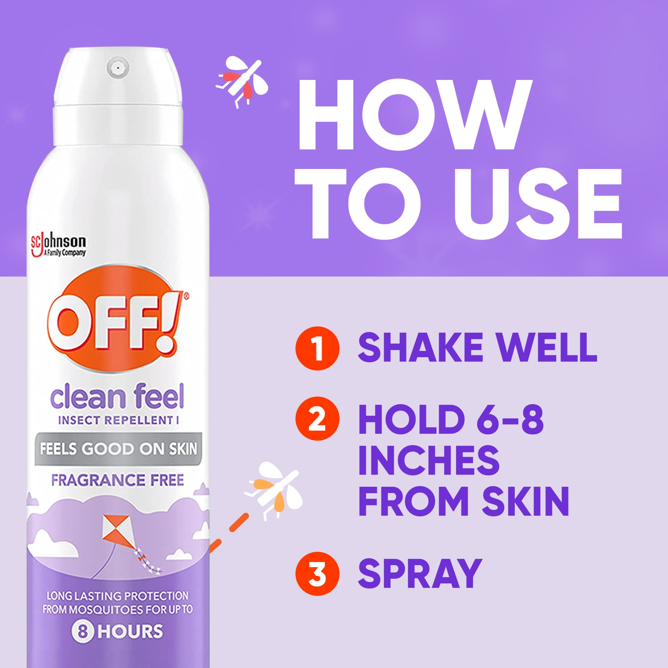 OFF! Clean Feel Picaridin Insect Repellent Spray, Non-Greasy Mosquito and Tick Protection (5 oz) a5wy8