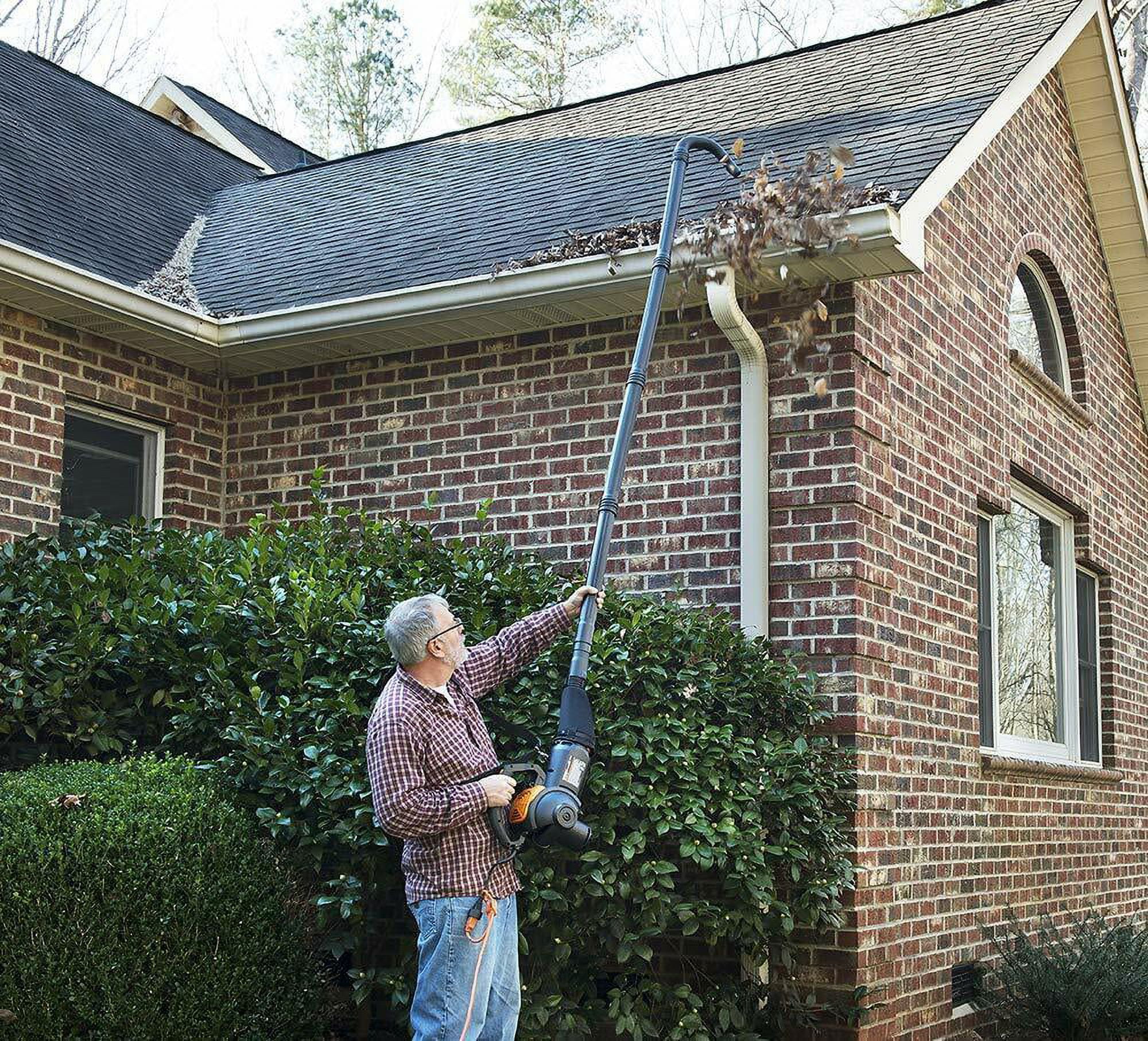 Worx WA4094 GutterPro Universal Gutter Cleaning Kit (Black, 11 ft Reach) b8fgu