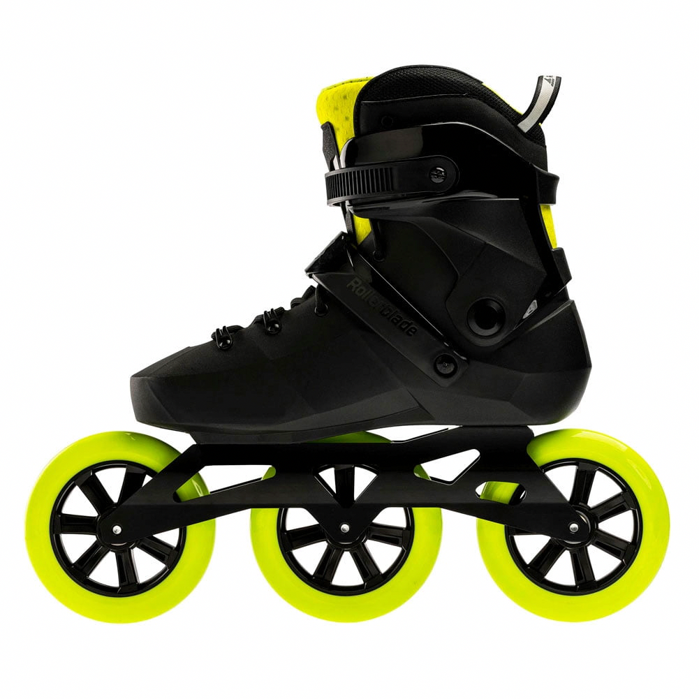 Rollerblade Maxxum 125 Inline Skates for Men, High-Performance Urban Speed Skates (Black/Lime, Size 10) 9zsyh