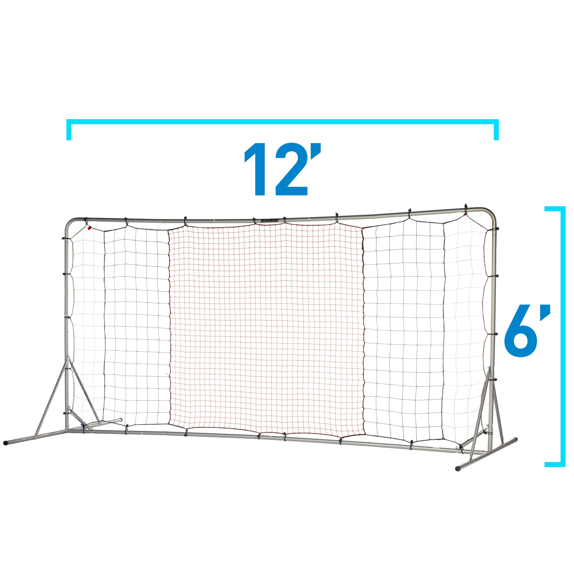 Franklin Sports Soccer Rebounder Net (Silver, 12 ft x 6 ft) 8zxqc