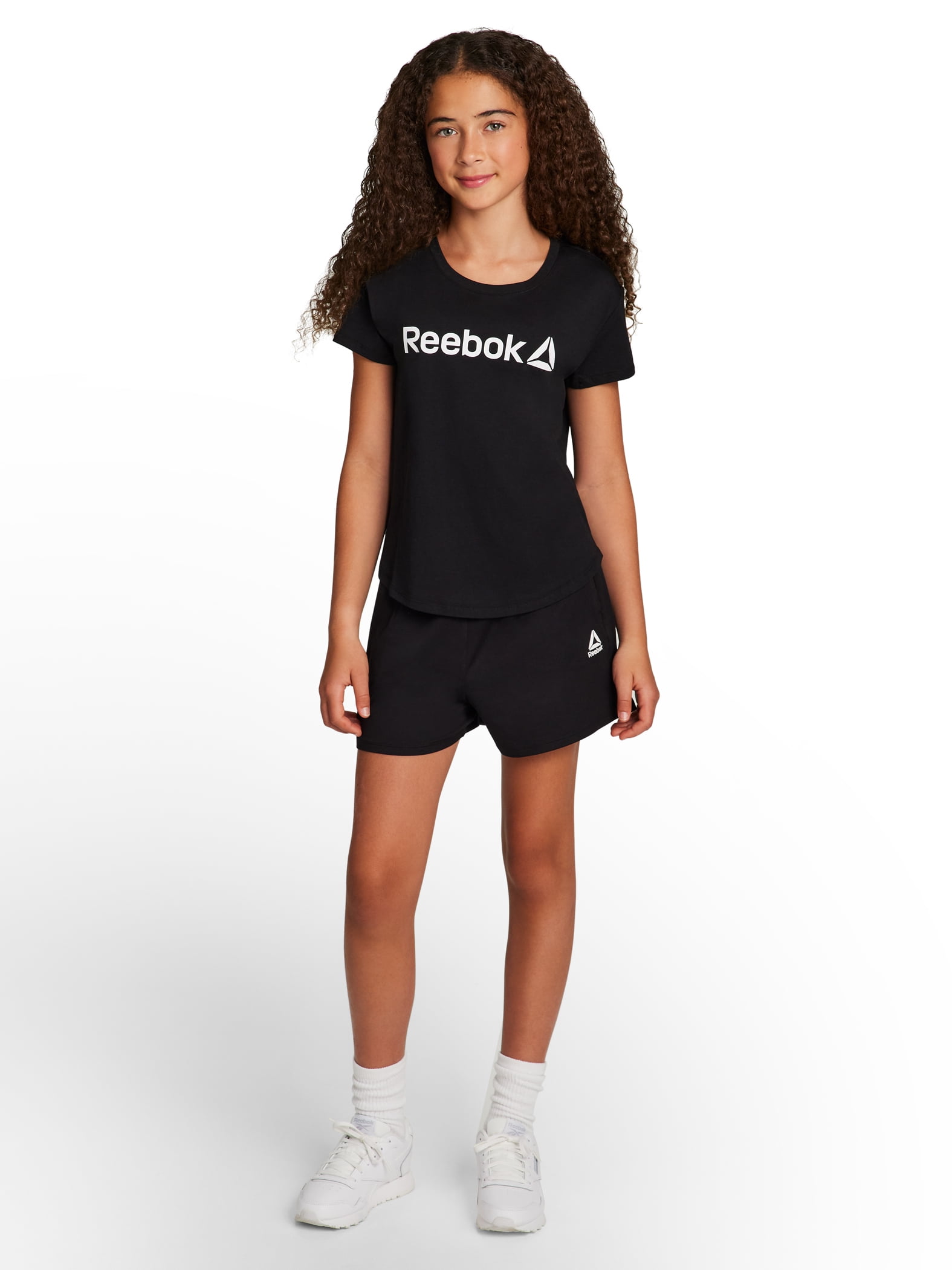 Reebok Girl’s Athletic Identity Short Sleeve T-Shirt (Black, Size S, 2-Pack) ldlvv