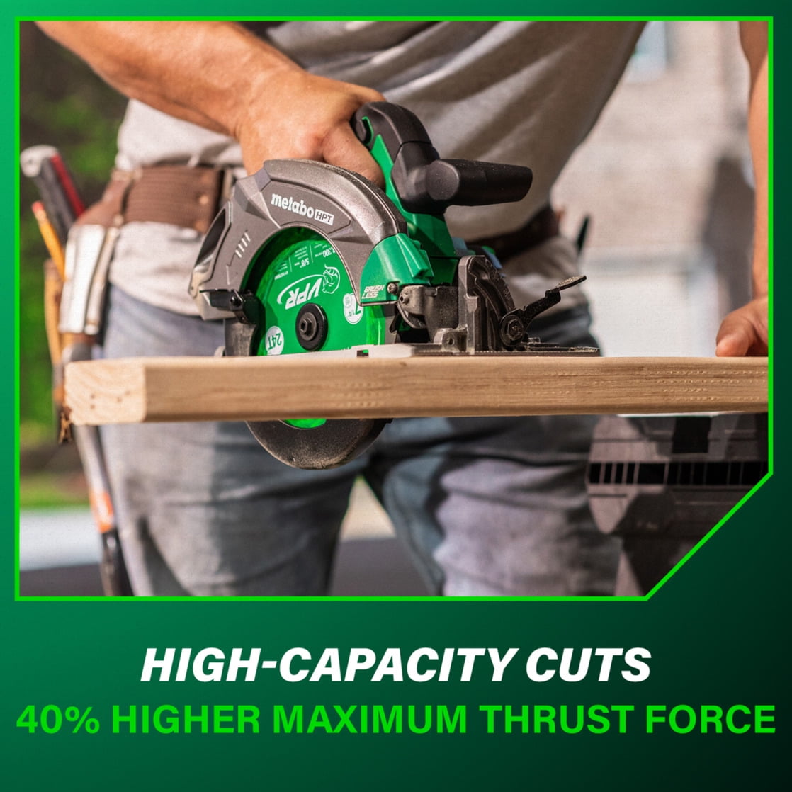 Metabo HPT 18V Cordless Circular Saw, Brushless Motor, 7-1/4-In Blade, Tool Only (C1807DAQ4) xqlzh