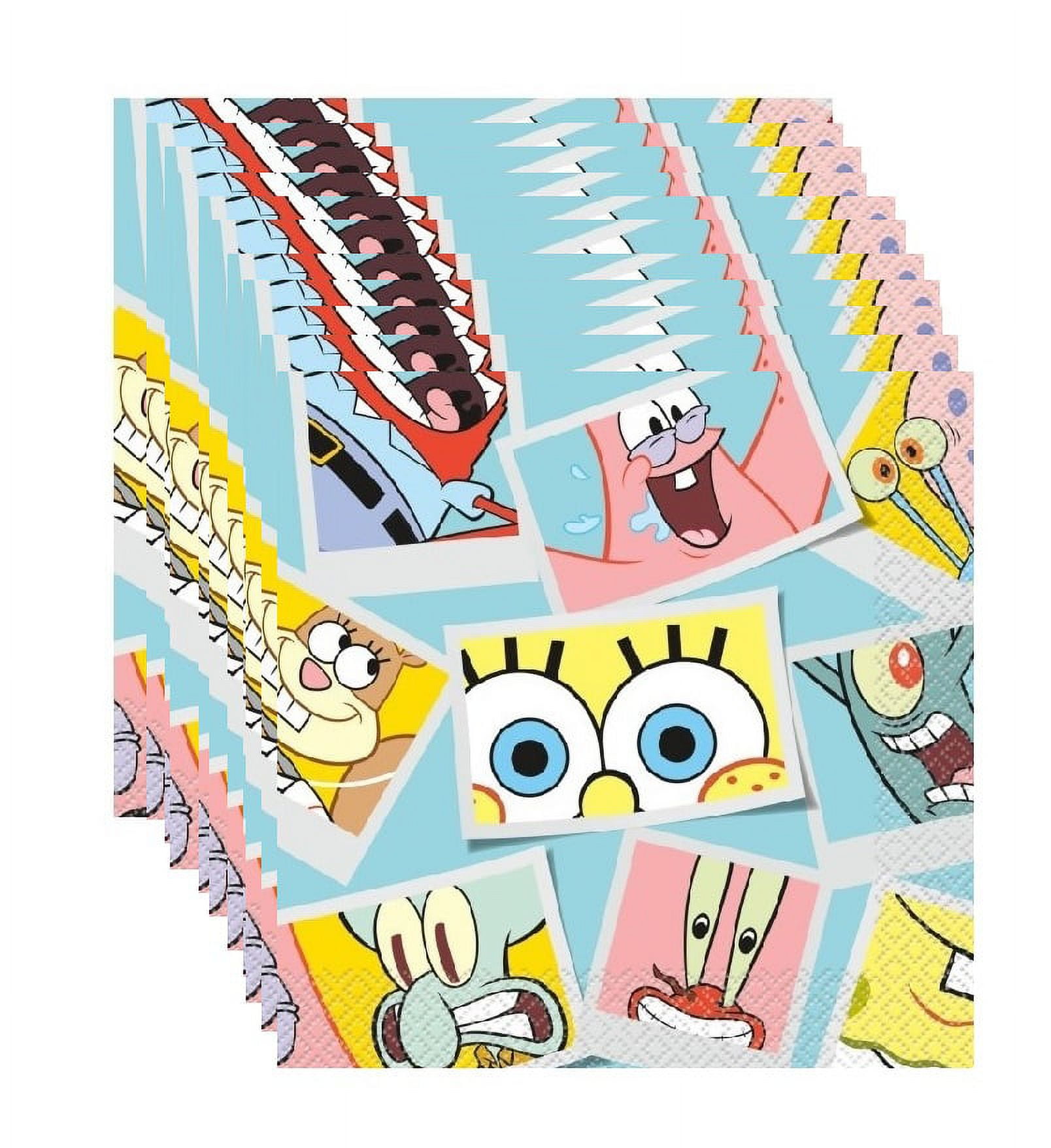 Unique Spongebob SquarePants Birthday Party Supplies Set (Multi-Color, 16-Piece Tableware Kit) l1usf