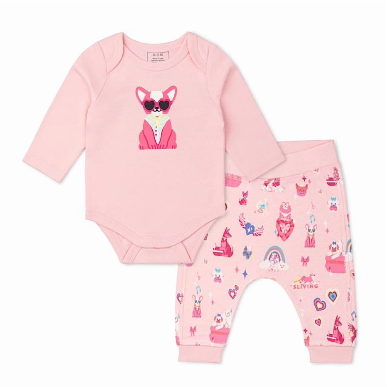 Monica + Andy Paris Hilton Organic Cotton First Moves Set (Pink, Newborn to 24 Months) 1na5d