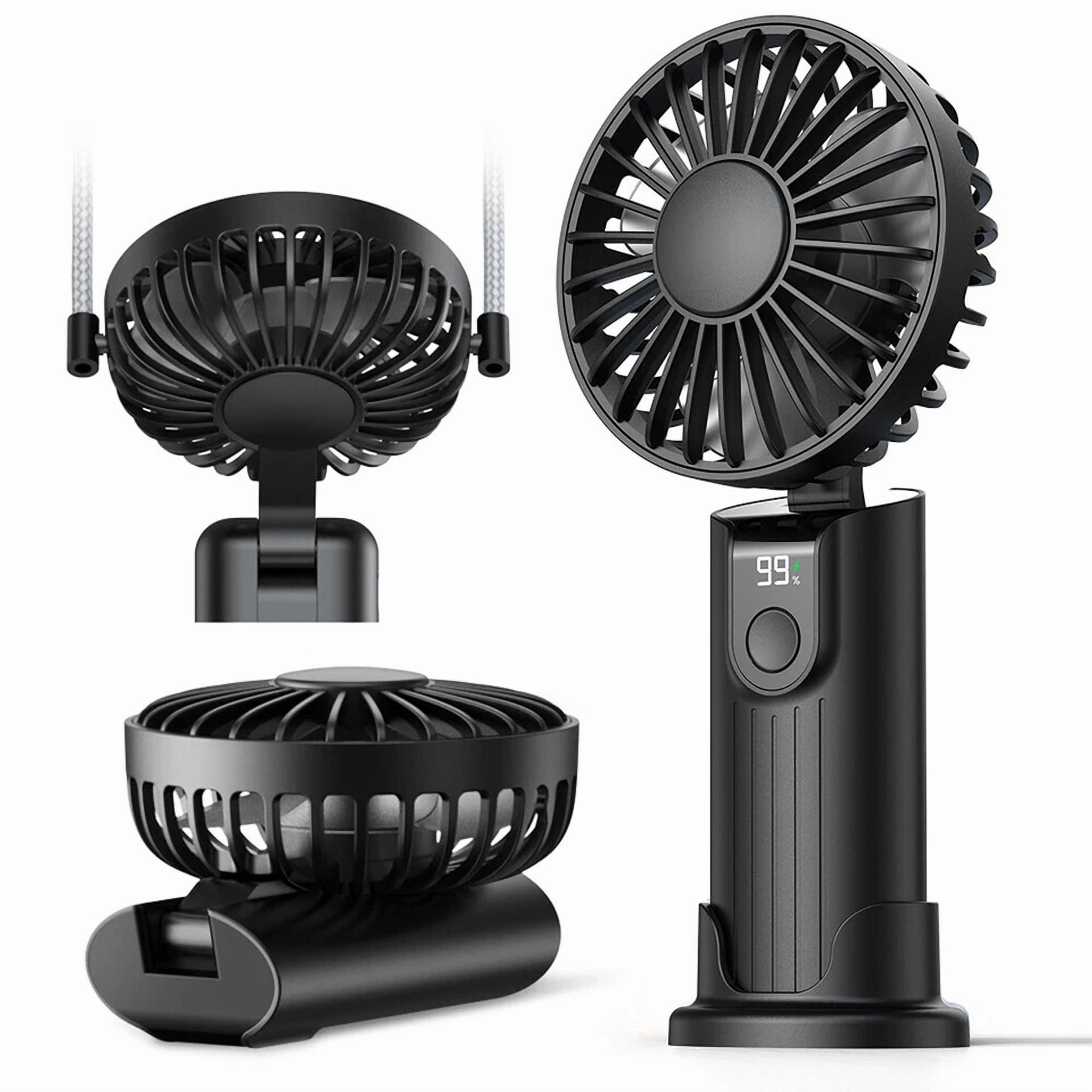 Flint 3-in-1 Portable Handheld Fan, Rechargeable Foldable Personal Fan (5000mAh, 1 Count) l00bz