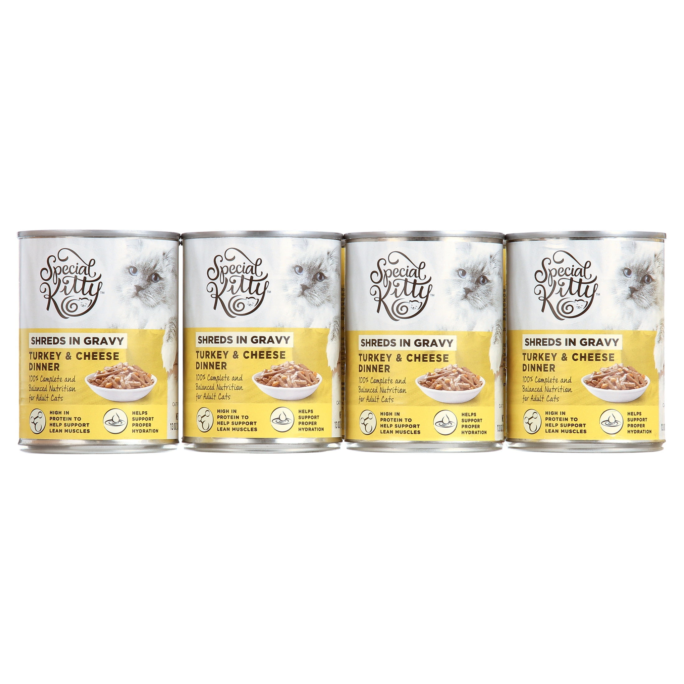 Special Kitty Turkey & Cheese Dinner Shreds in Gravy Wet Cat Food (12 Pack, 13 oz) ajnih