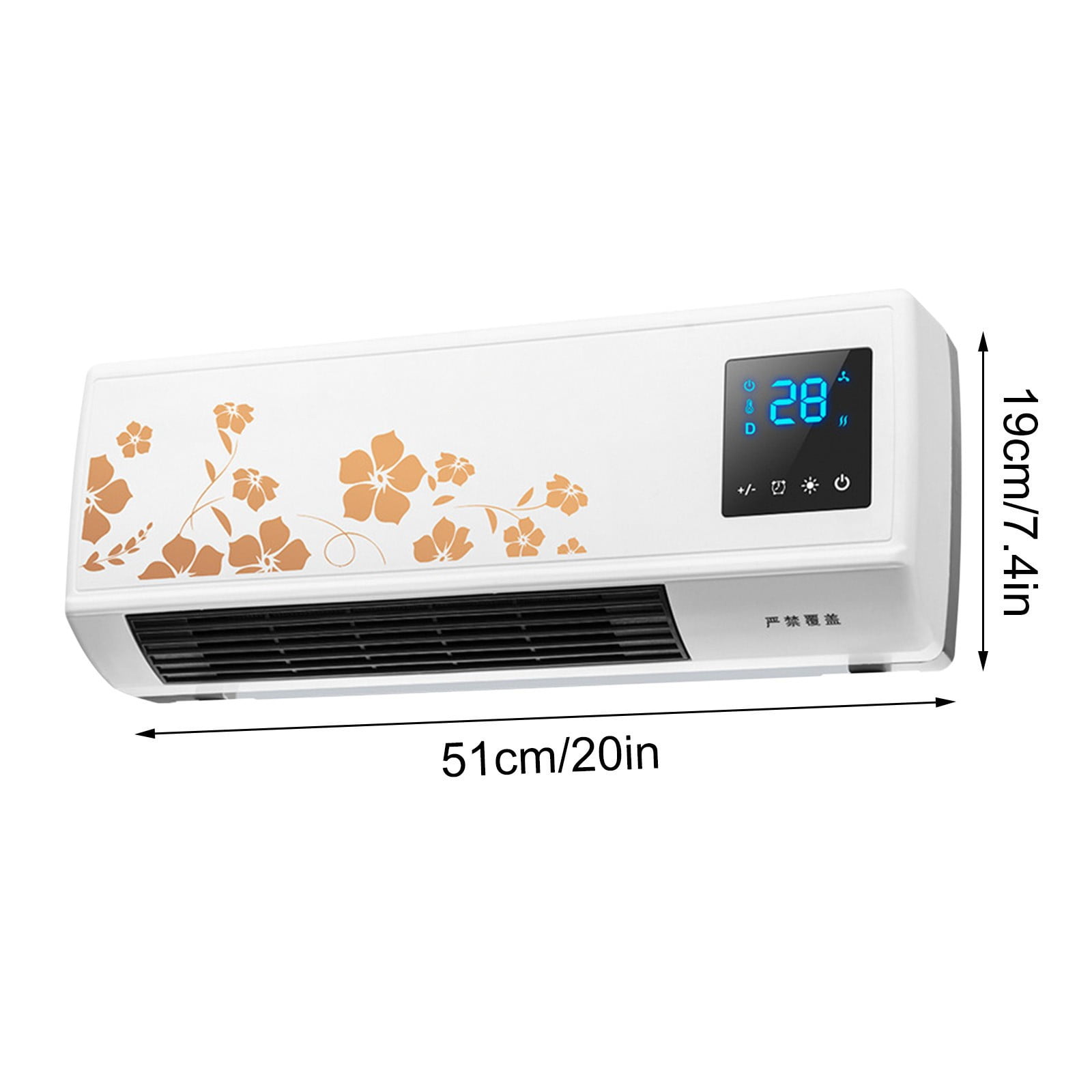FYHALE 8,000 BTU Wall-Mounted Air Conditioner with Remote Control (Heating and Cooling, White) 379ot