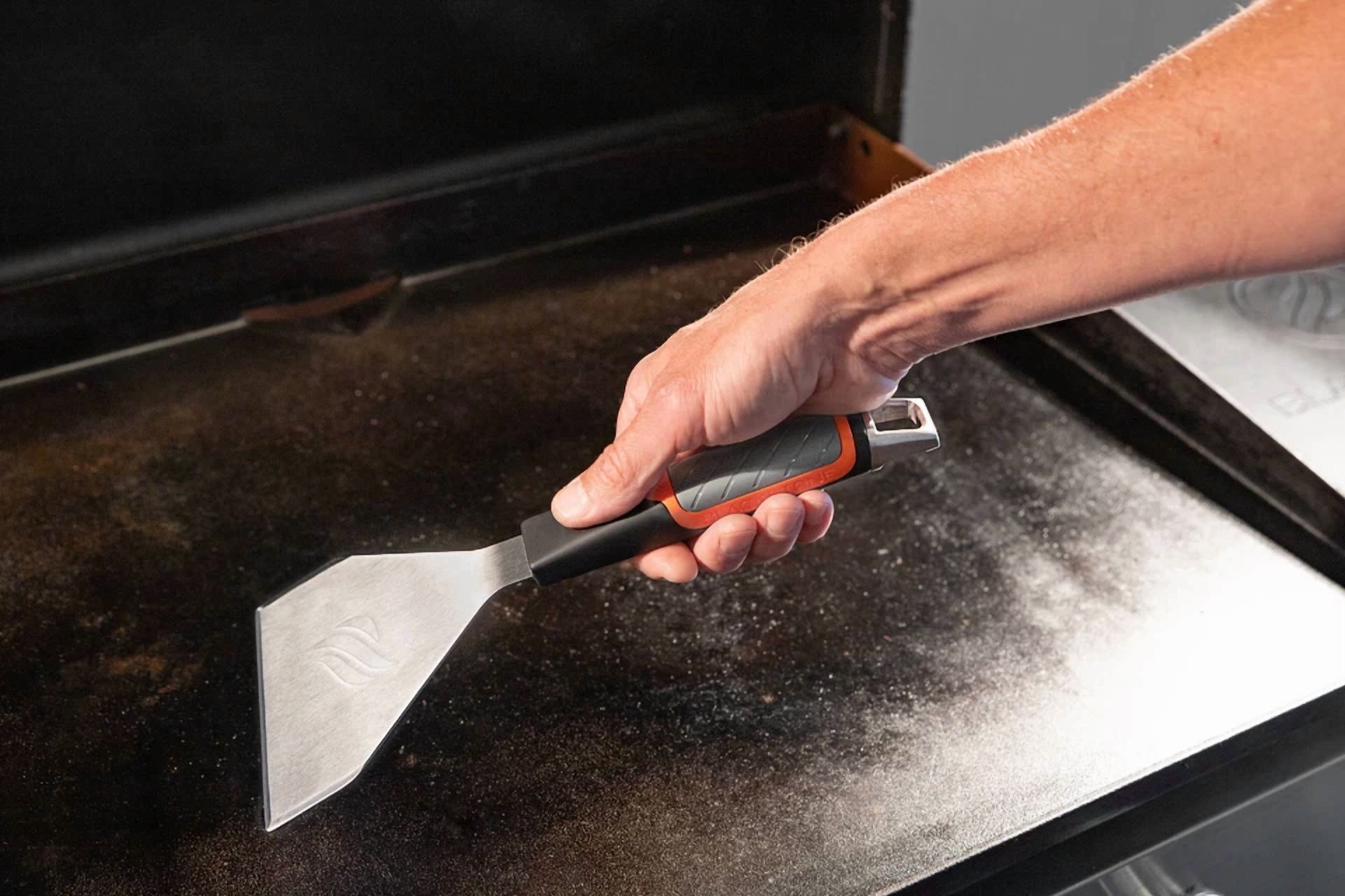 Knack Stainless Steel Griddle Scraper Heavy-Duty Kitchen Cleaning Tool (5 in) ldvuk - Image 4