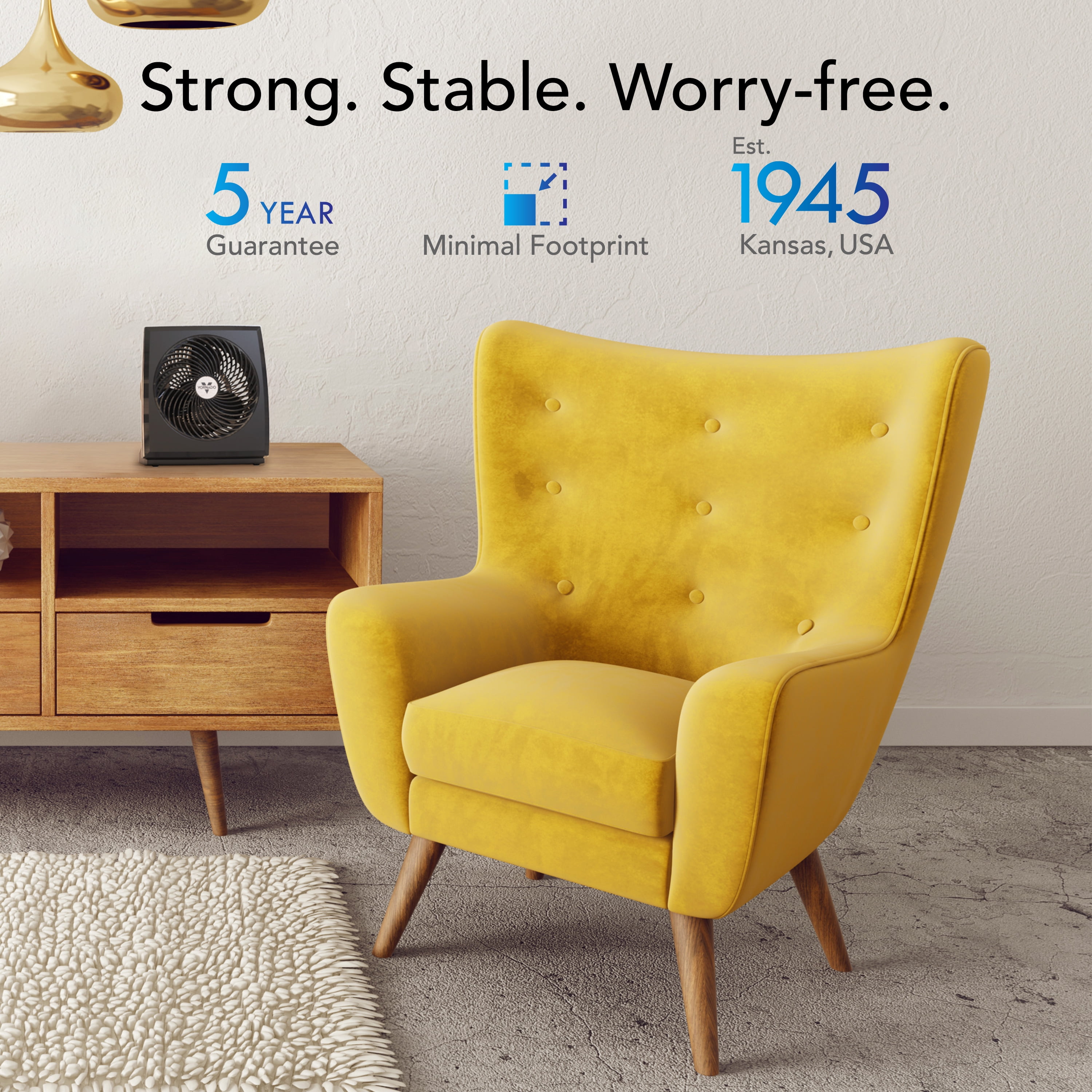 Vornado 573T Small Room Air Circulator Fan with Pivoting Head (Black, 3-Speed) hchvt