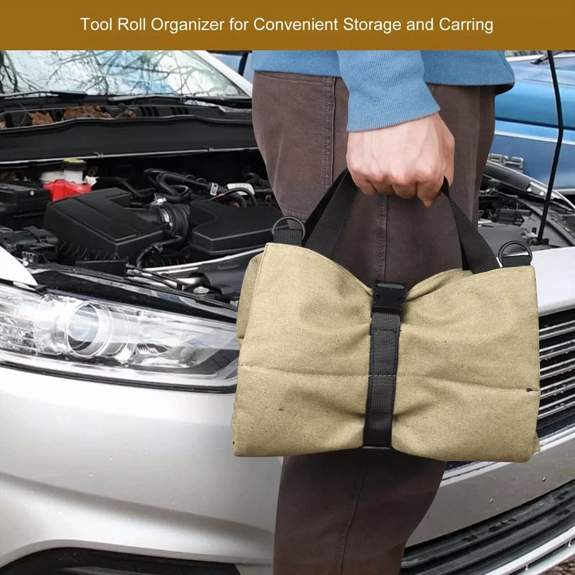 Knack Roll Tool Organizer, Waterproof Multi-Purpose Wrench Pouch and Hanging Carrier (18 in x 12 in) 3mgwp