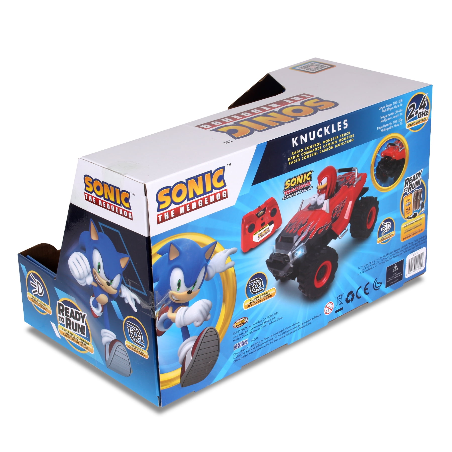 Sonix Sonic Racing CrossWorlds RC Monster Truck (High Performance, Stunt Ready, Red, 10 in) tk0e1