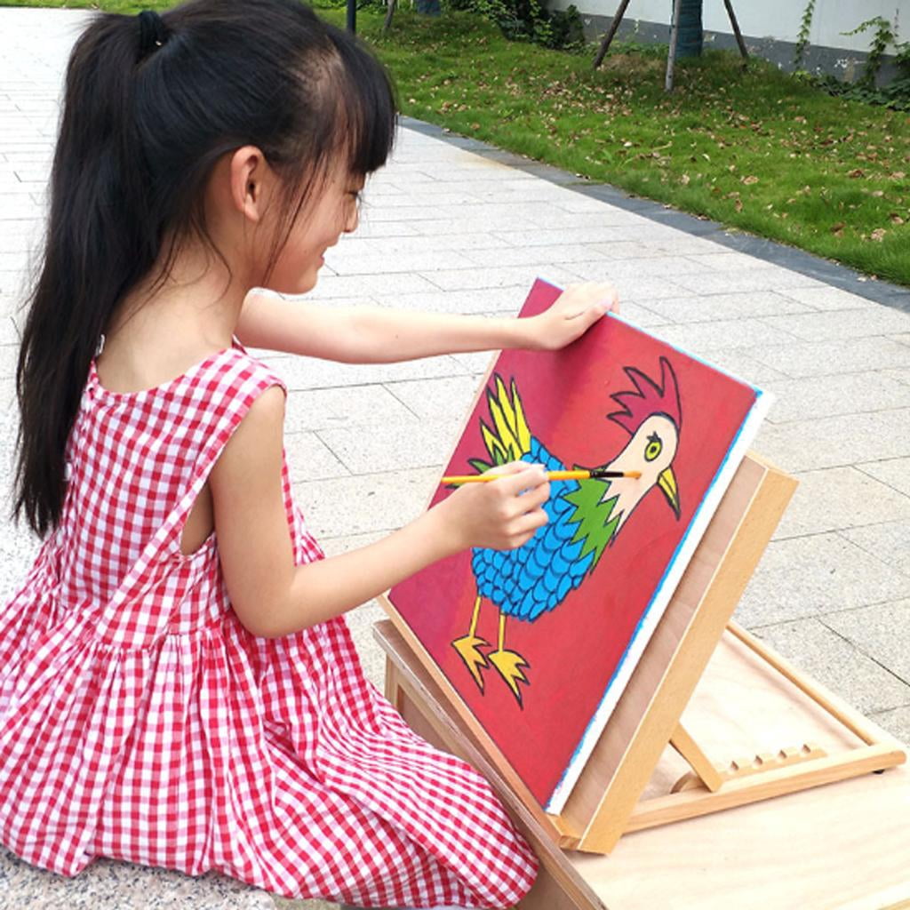 Abbraccia Wood Drafting Table Easel for Drawing and Sketching (Brown, 19.3 in x 17.3 in x 16.5 in) r3tmy
