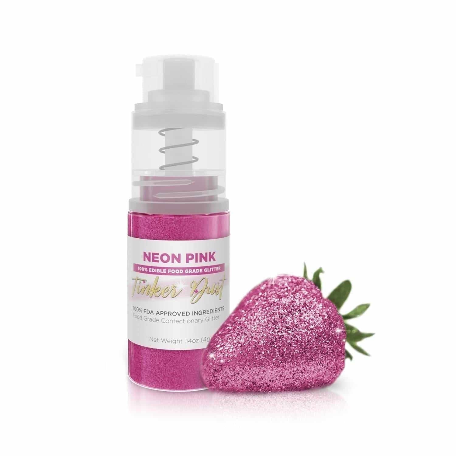 Bakell Tinker Dust Edible Glitter for Drinks and Desserts (Neon Pink, 0.1 oz) 28148