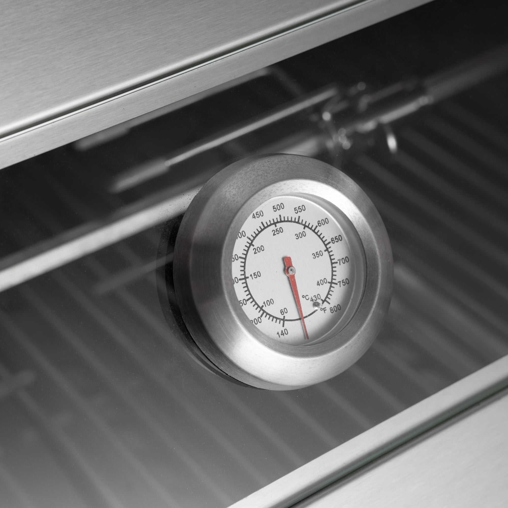 Navratil 4-Burner Stainless Steel Outdoor Kitchen Gas Grill with Rotisserie Kit (Silver, 46 in) 35flp