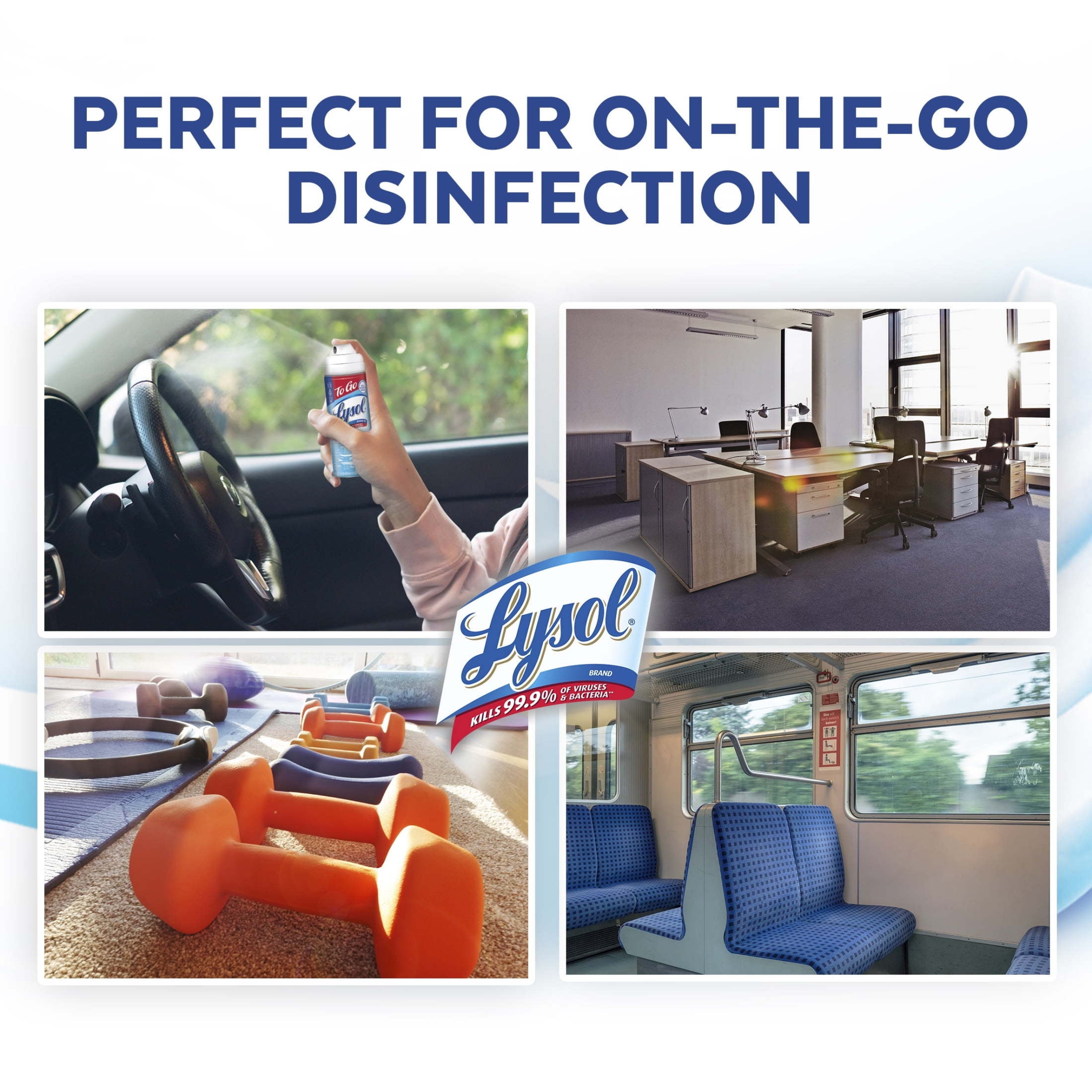 Lysol Disinfectant Spray, Crisp Linen Scent, Portable Travel Size (12 Pack, 1.5 fl oz) bm2sk