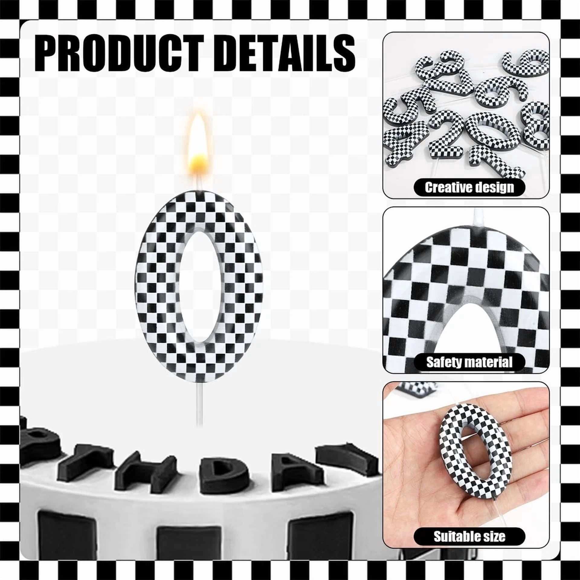 VAULT Birthday Number Candles Numeral Cake Topper for Party Decorations (1 Count) rsesq