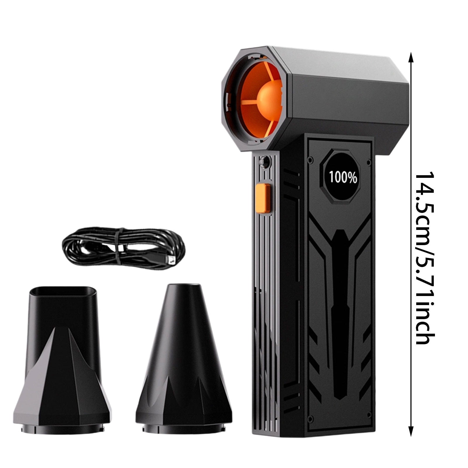 YIGOUMY Rechargeable Handheld Air Blower, Cordless Electric Duster for Car and Home Cleaning (Black, 5.71 in) 0t9tz