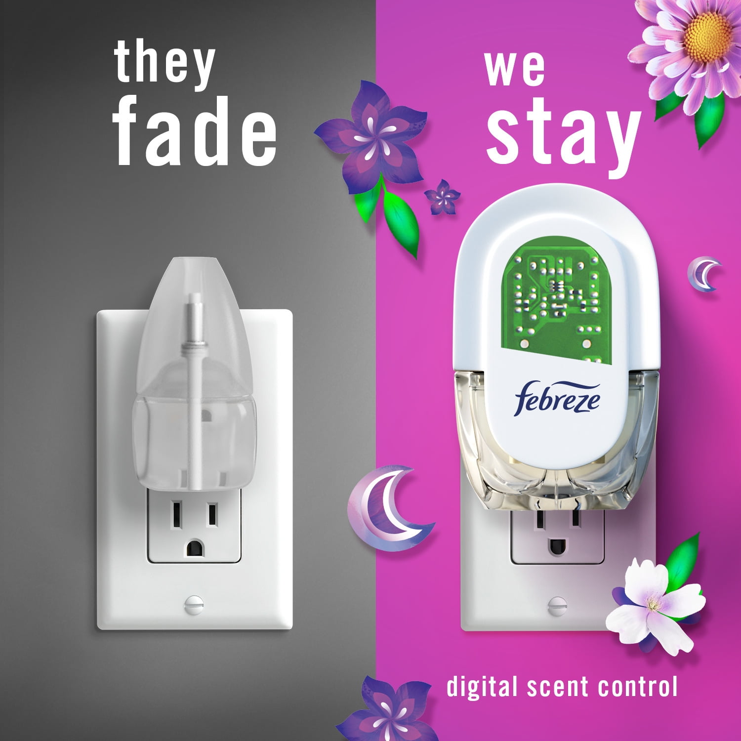 Febreze Fade Defy Plug In Air Freshener Refill, Odor-Fighting Scented Oil, Gain Moonlight Breeze (2 Pack, 0.87 fl oz each) 3gcb7