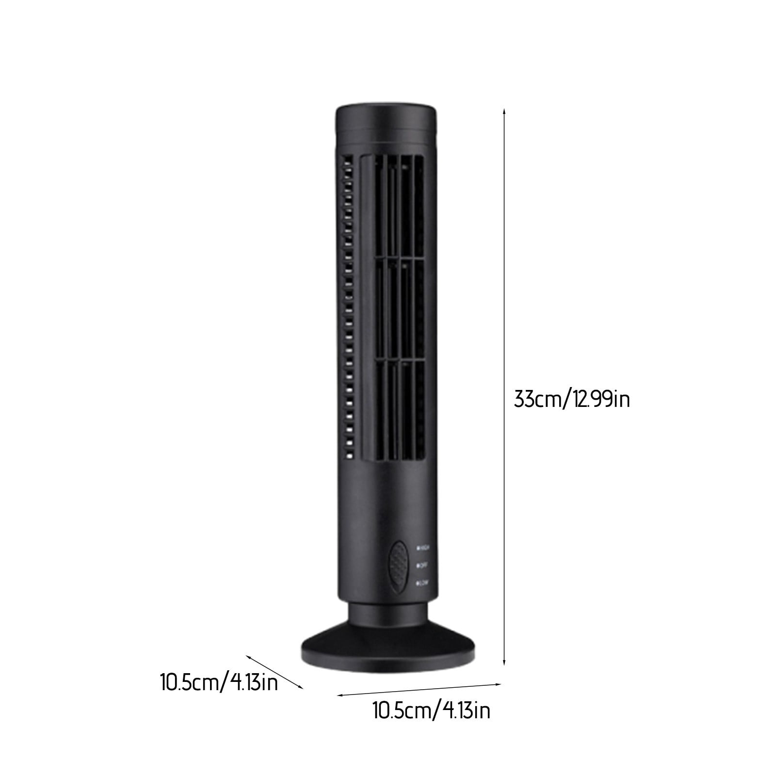 Generic Oscillating Tower Fan Quiet Cooling Fan for Bedroom and Living Room (Black, 12 in) o2dib