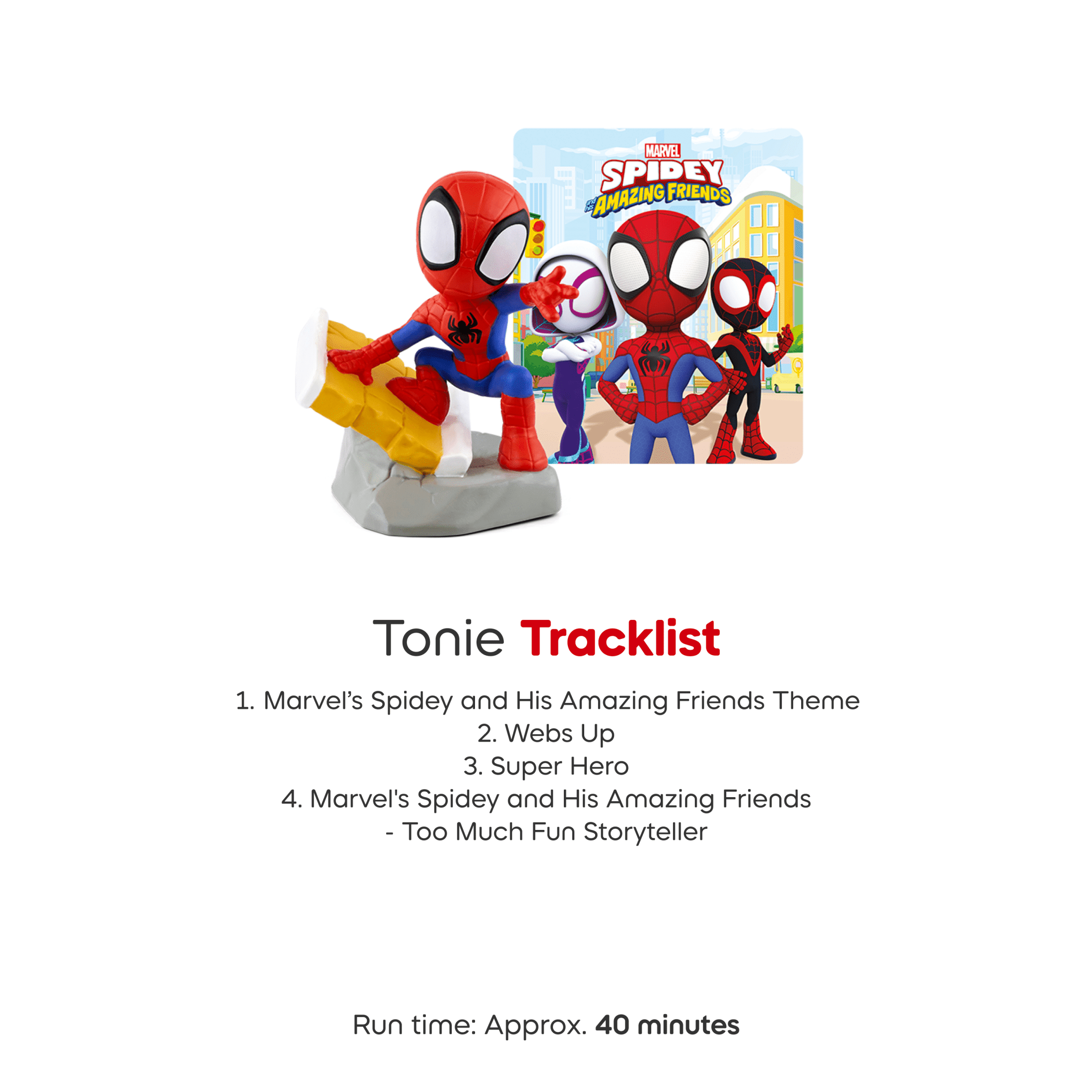 tonies Marvel Spidey and His Amazing Friends Audio Play Figurine (2-Pack, Spidey & Ghost-Spidey) vh9ke