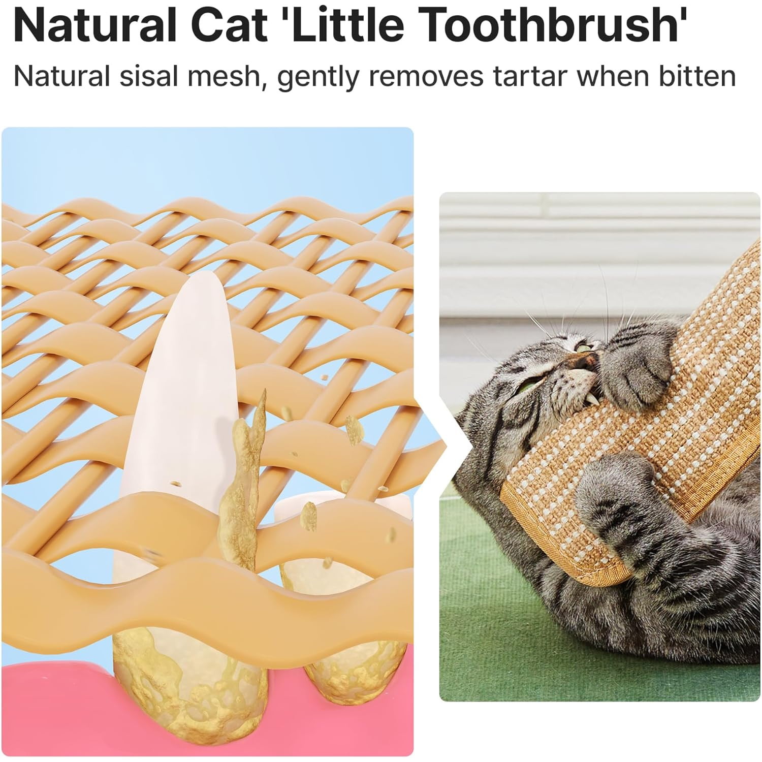 Alausala Catnip Kicker Toys for Indoor Cats, Durable Sisal Scratching Pad and Teething Toy (2 Pack, 13.4 in x 3.7 in) u94k0