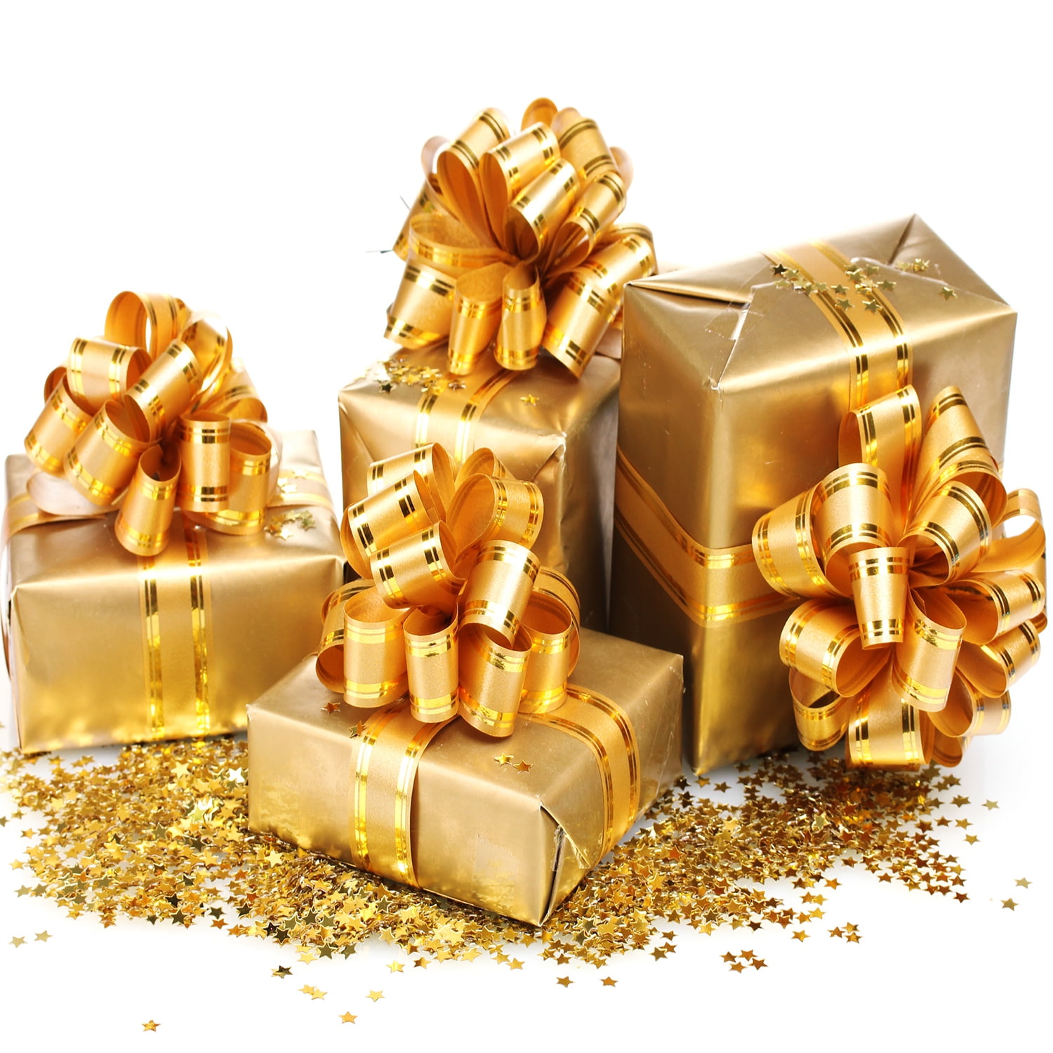 RICHTOP Metallic Gift Wrapping Paper, Premium Matte Finish for Holidays and Birthdays (Gold, 17.7 in x 330 in) 1pnza