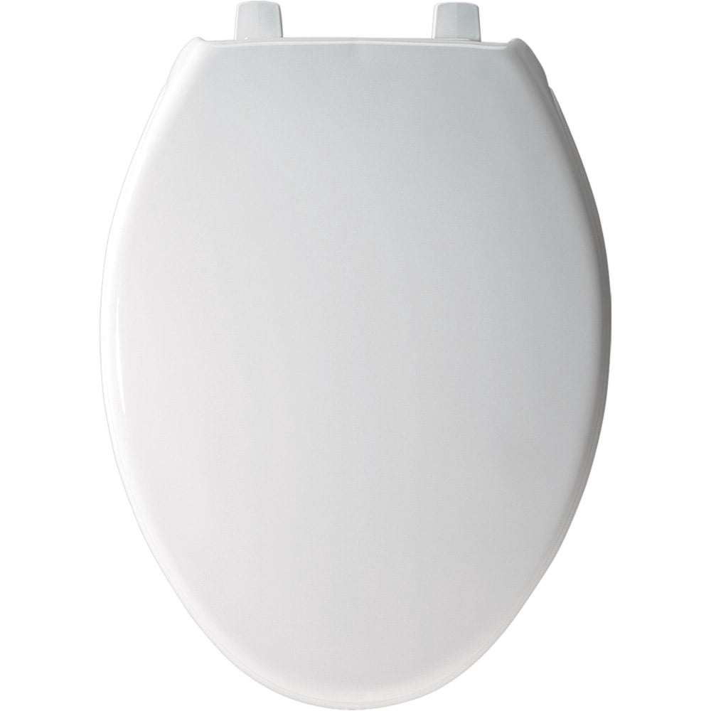 Bemis Hospitality Heavy-Duty Plastic Toilet Seat (White, Elongated) rmrnq