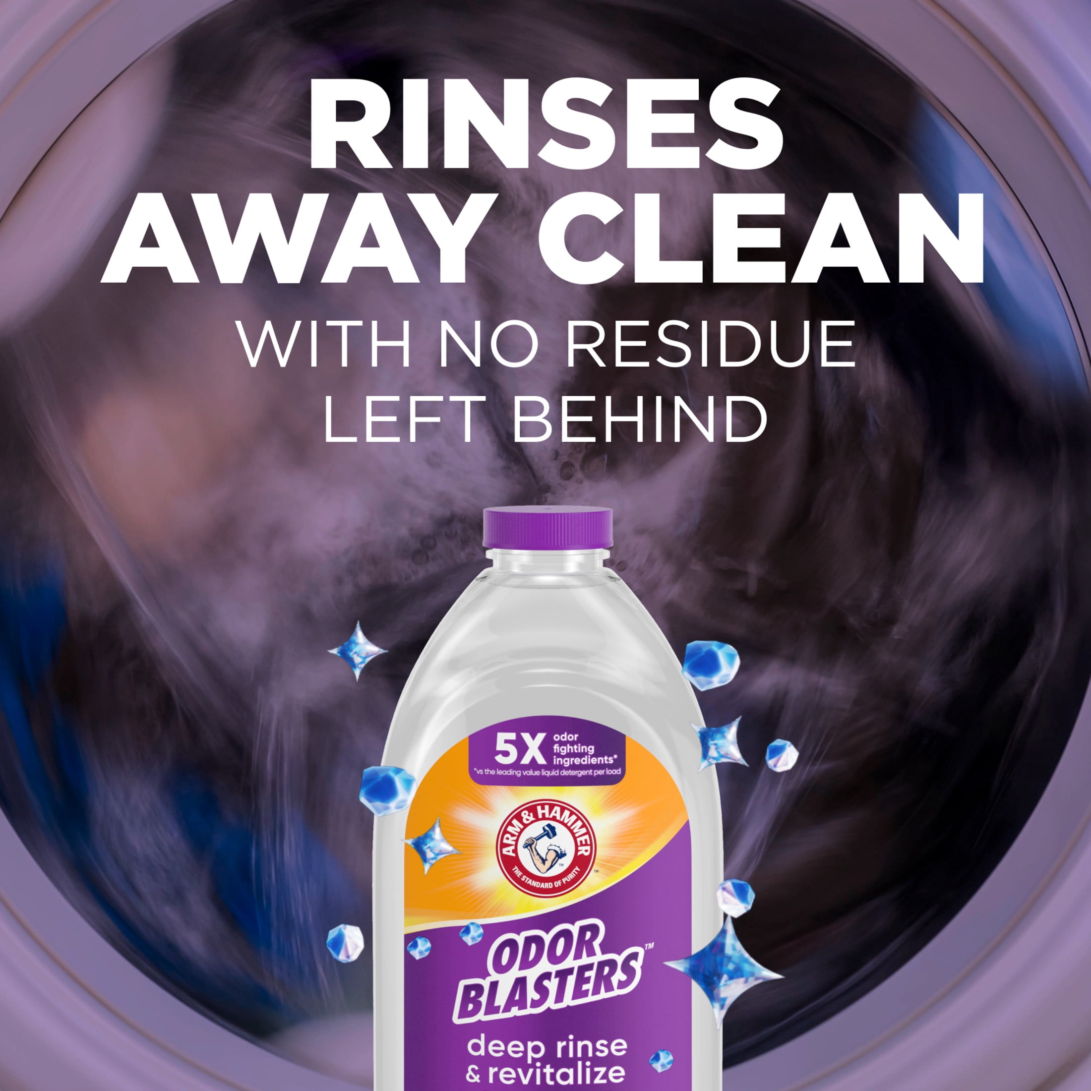 ARM & HAMMER Odor Blasters Deep Rinse and Revitalize Fabric Rinse, Fresh Burst (28 fl oz) wpvmj