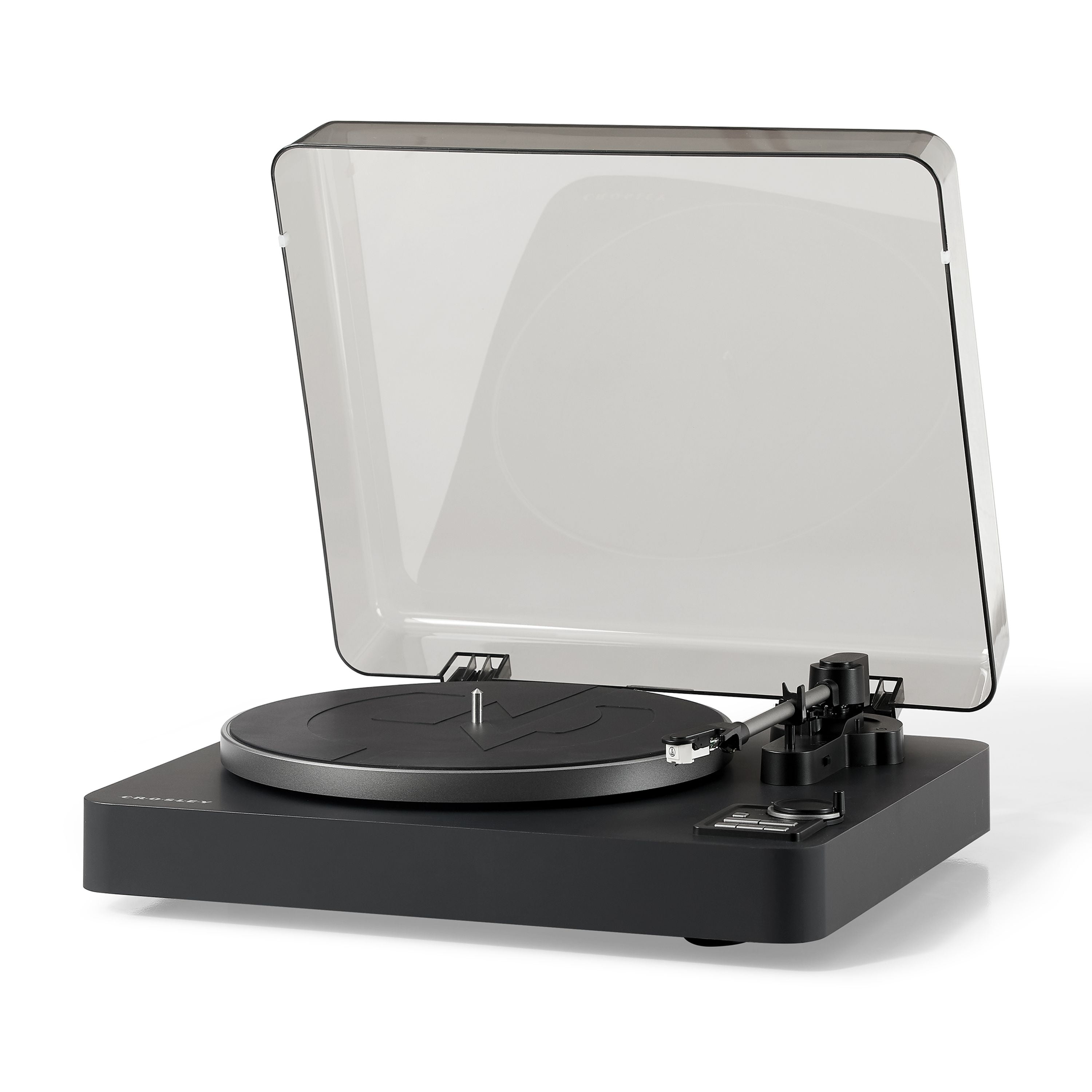 Crosley C300 Fully Automatic Bluetooth Vinyl Record Player (Black, 2-Speed) o8hkg