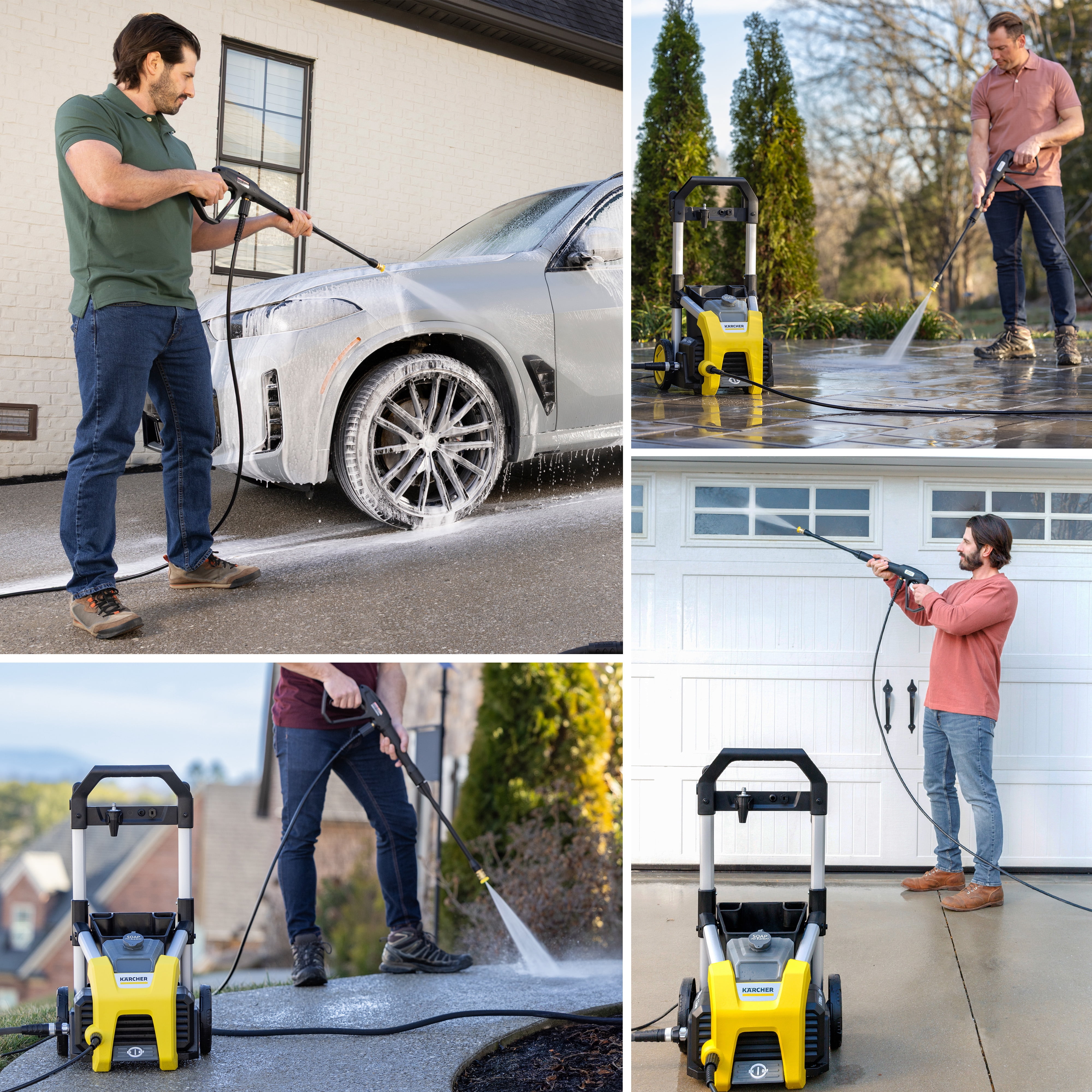 Karcher K1700 Electric Pressure Washer with Detergent Tank and 3 Spray Nozzles (1700 PSI, 1.2 GPM) tm7ar