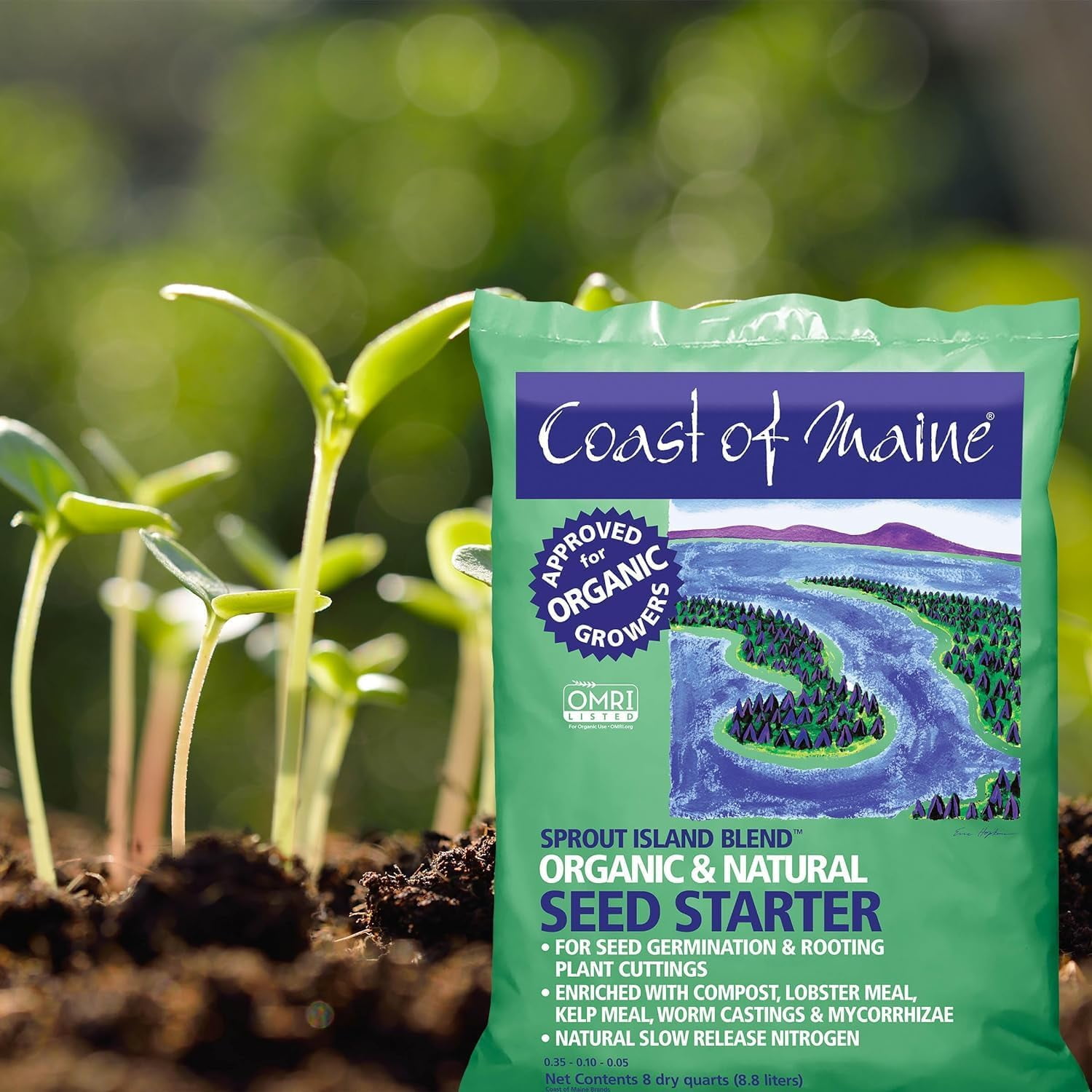 Coast Of Maine Sprout Island Blend Organic Seed Starter Mix (Natural, 48 qt Total) nk562