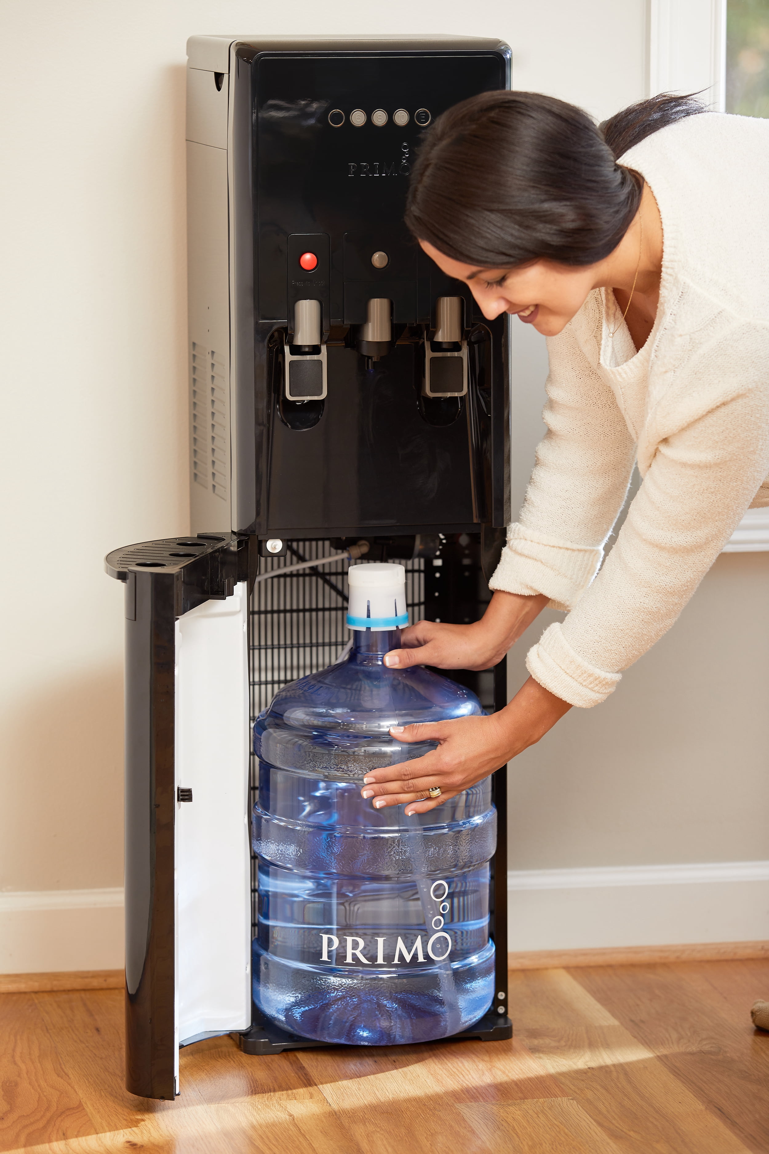 Primo Bottom Loading Water Dispenser, Hot and Cold Temperature Control (Black) mdr69