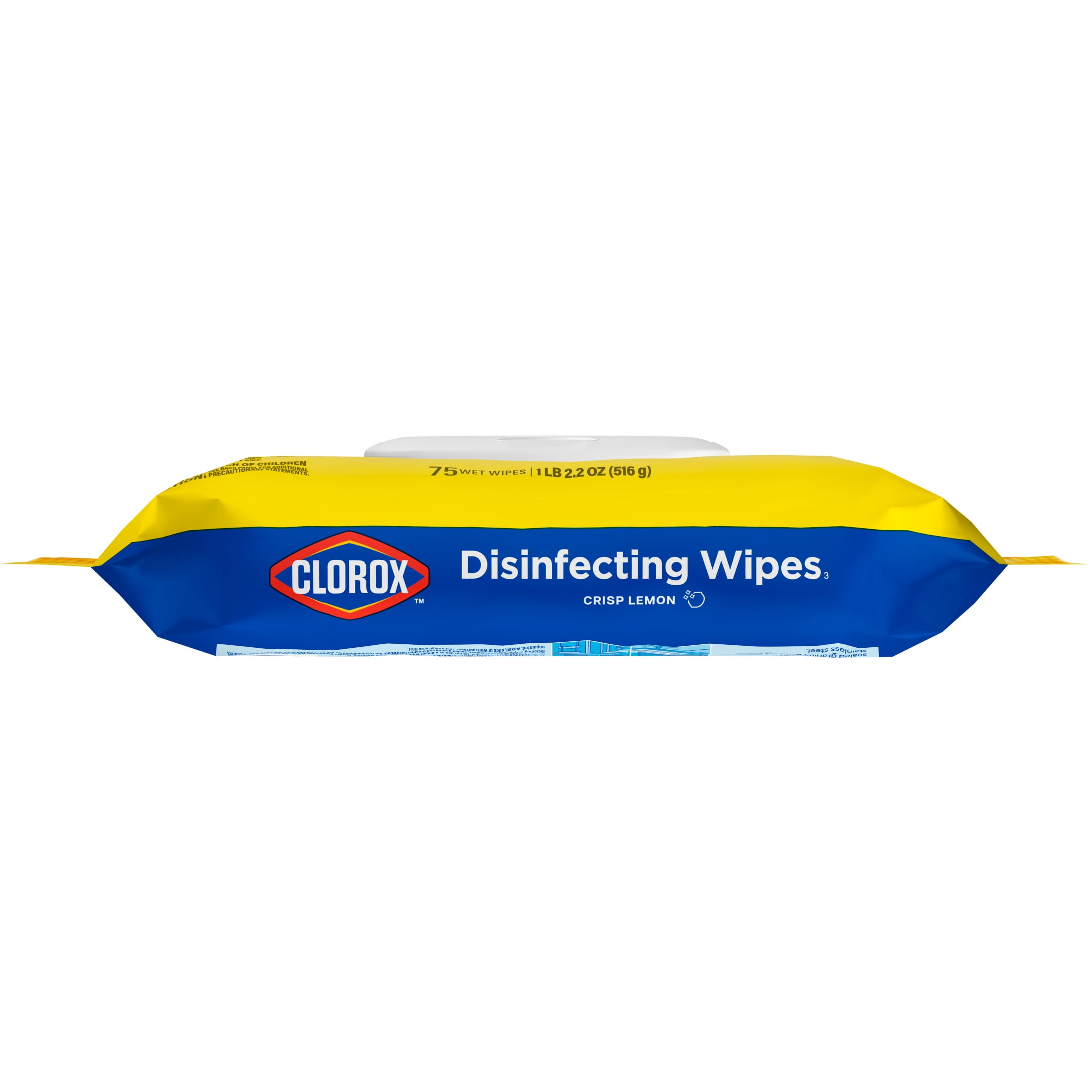 Clorox Disinfecting Cleaning Wipes, Bleach Free Multi-Surface Sanitizing Wipes, Crisp Lemon (75 Count) u9gzg