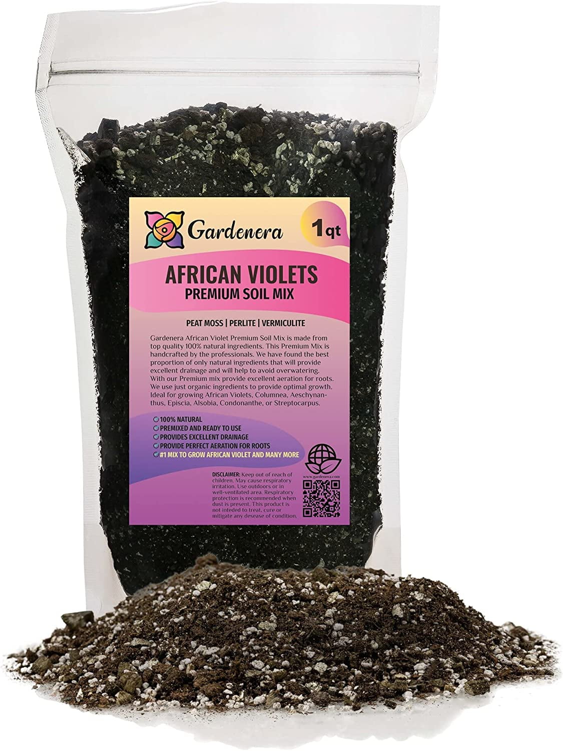 N Lova African Violet and Gesneriad Potting Soil Mix (1 Quart) zeo2o
